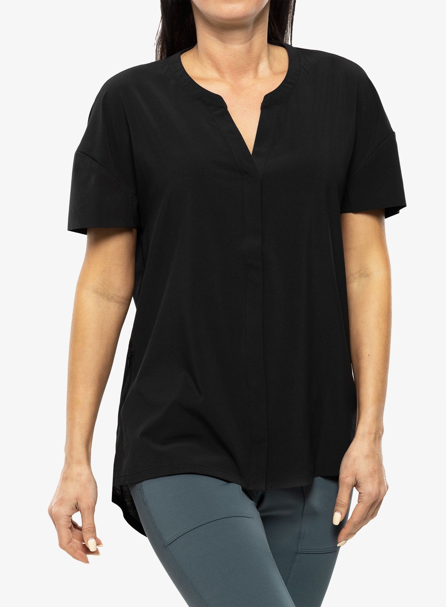 Ženska srajca Royal Robbins Spotless Evolution S/S - jet black