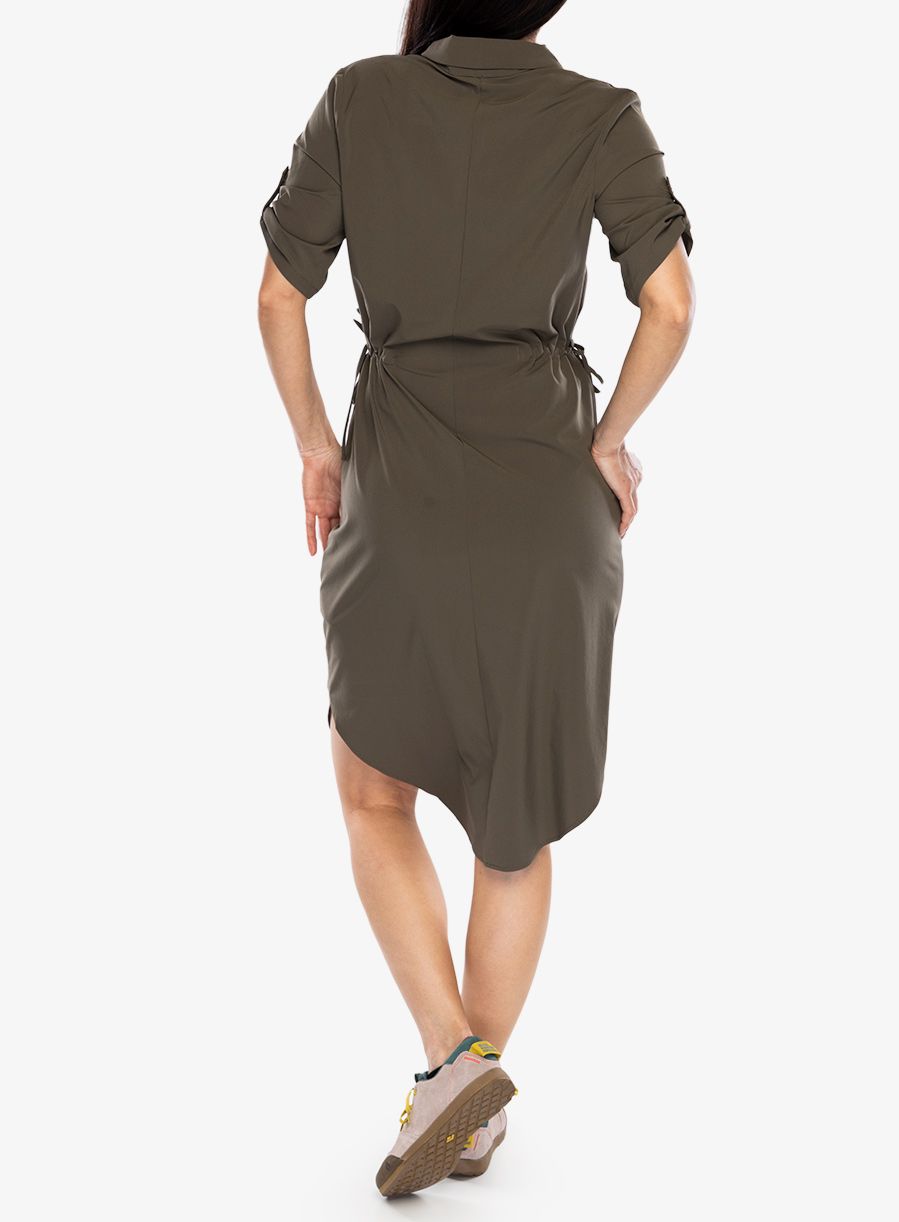 Športna obleka Royal Robbins Spotless Traveler Dress S/S - everglade