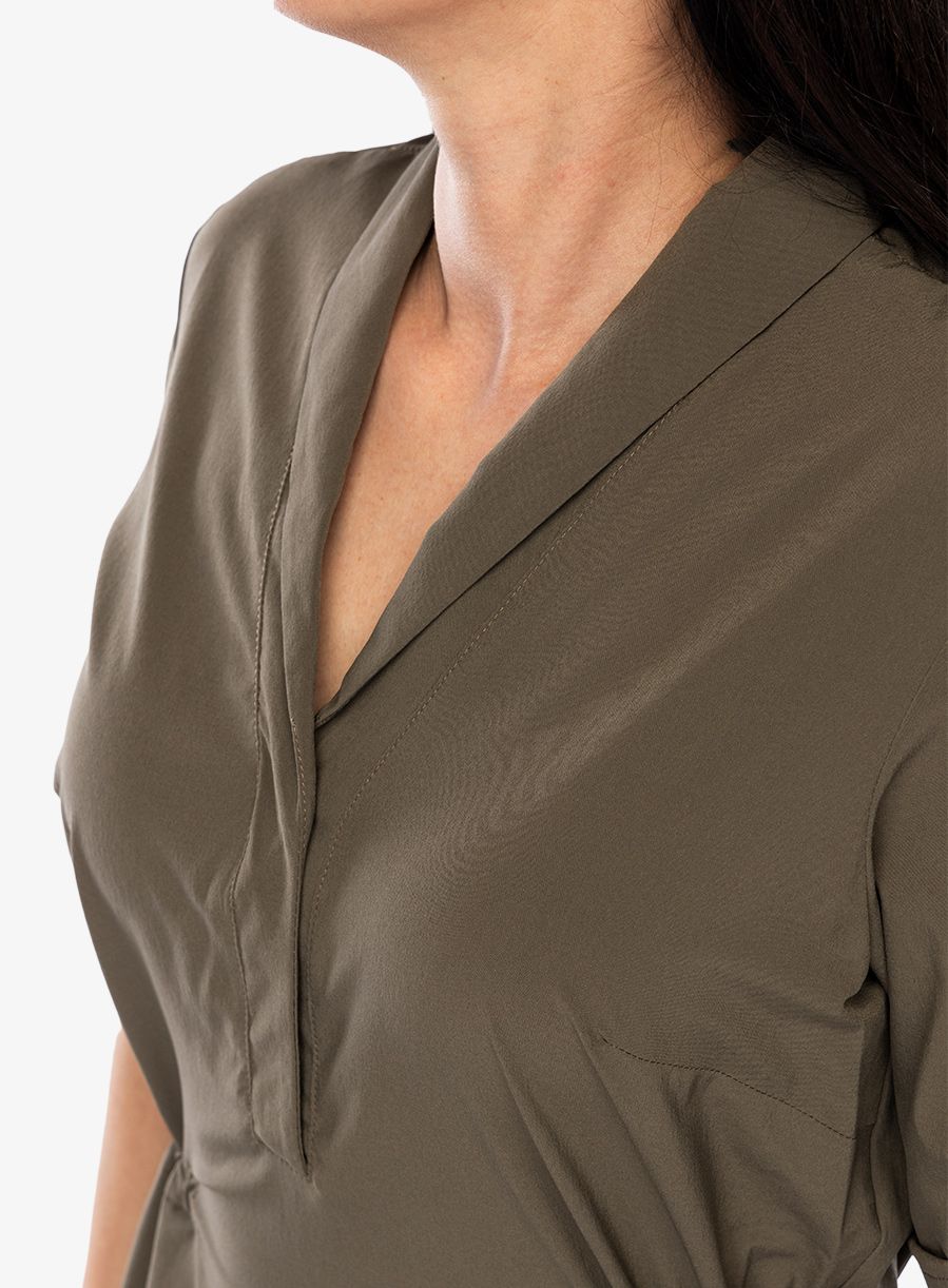 Športna obleka Royal Robbins Spotless Traveler Dress S/S - everglade