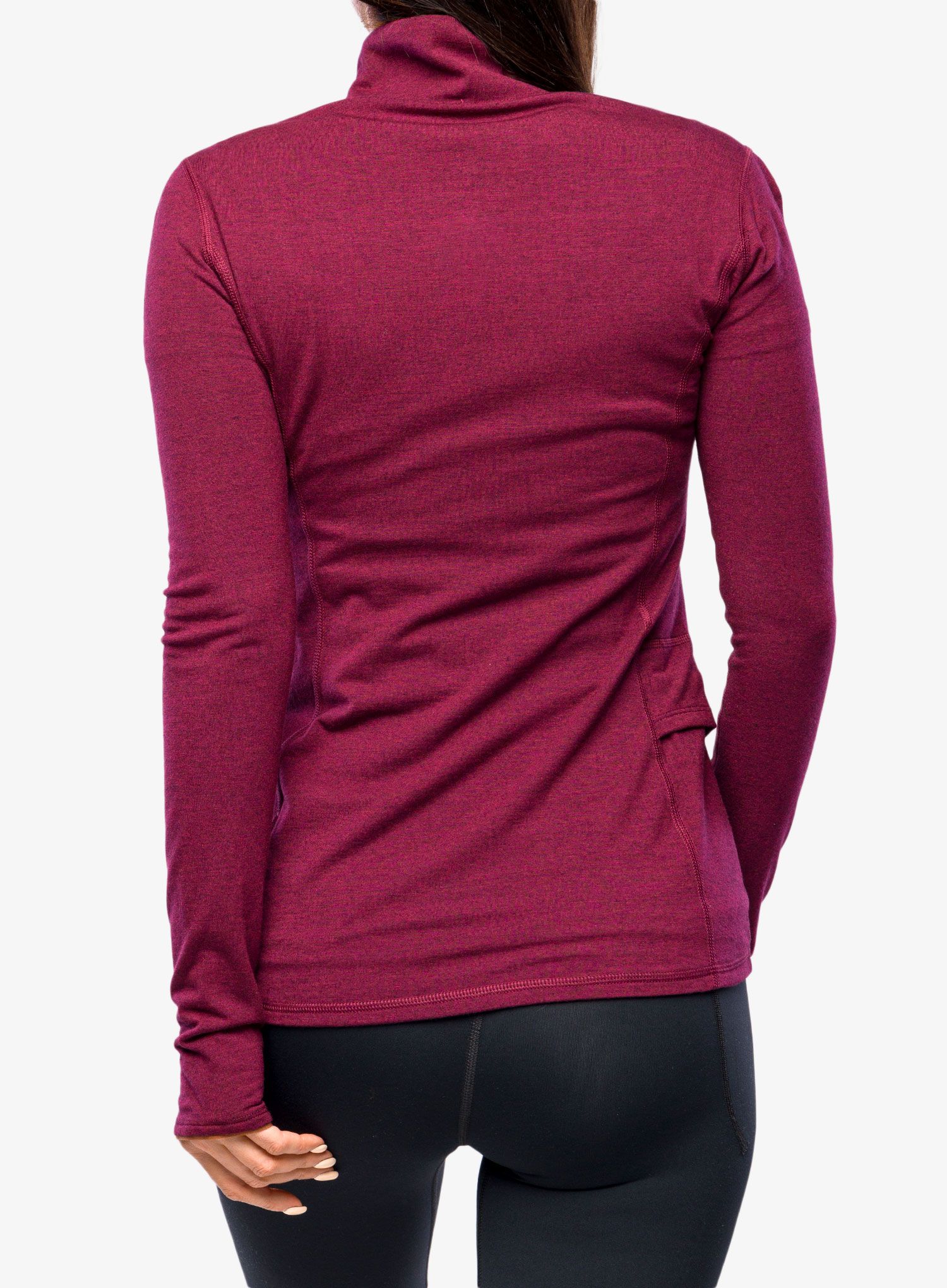 Jopica Royal Robbins Venturelayer 200 1/4 Zip LS - burnt grape htr