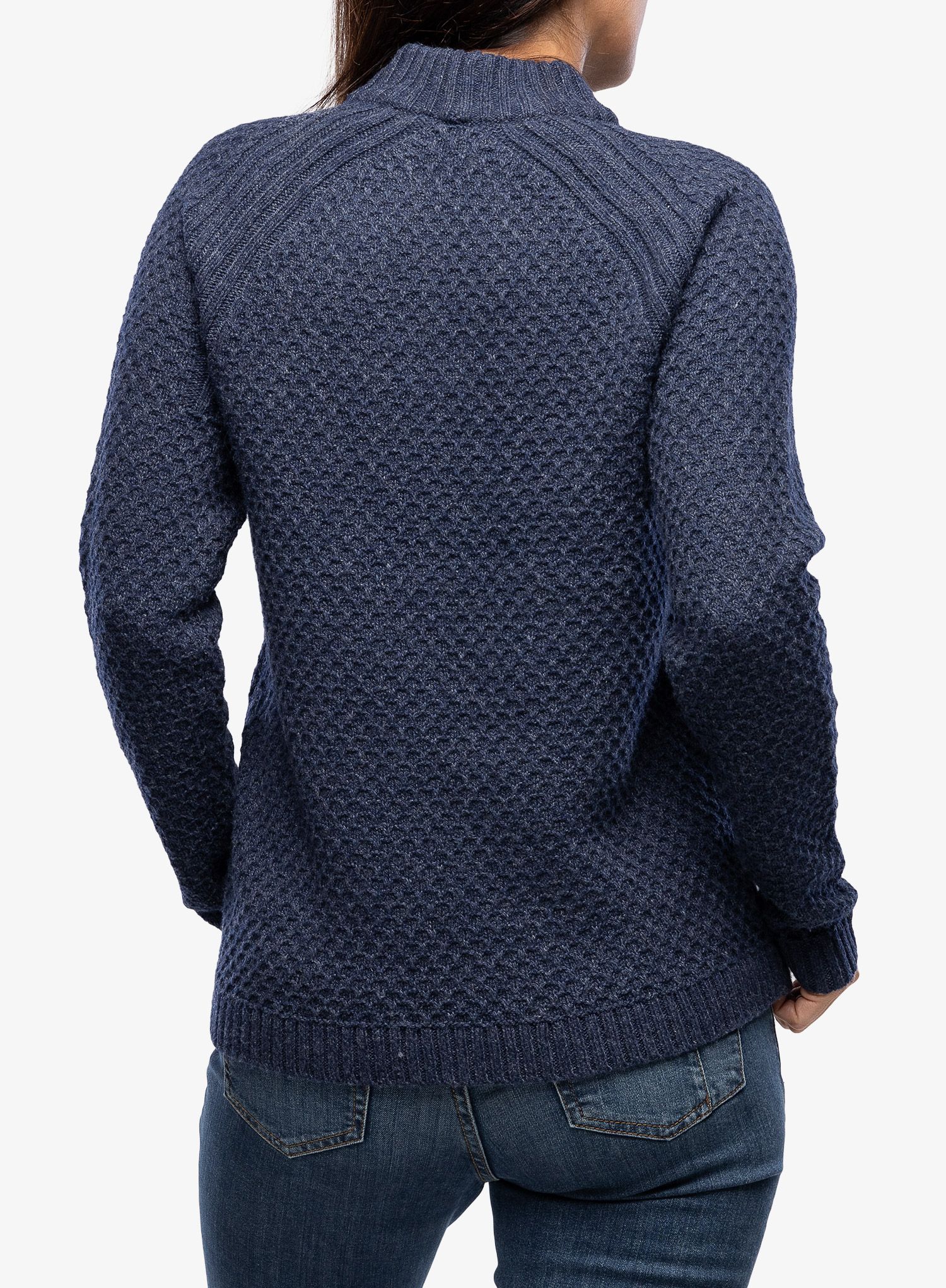 Ženski pulover Royal Robbins Westlands Chunky Mock Neck - deep blue