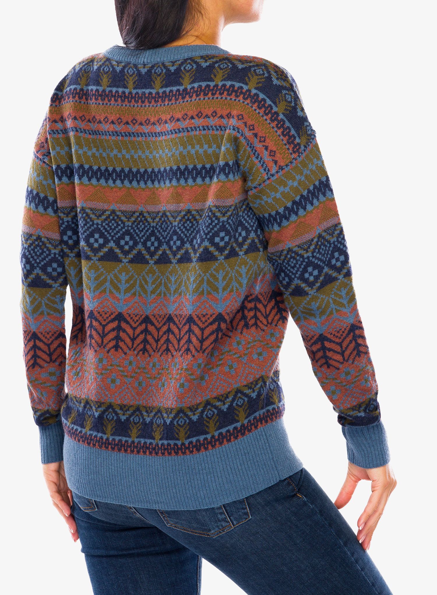 Ženski pulover Royal Robbins Westlands Relaxed Pullover - deep blue vernal falls pt