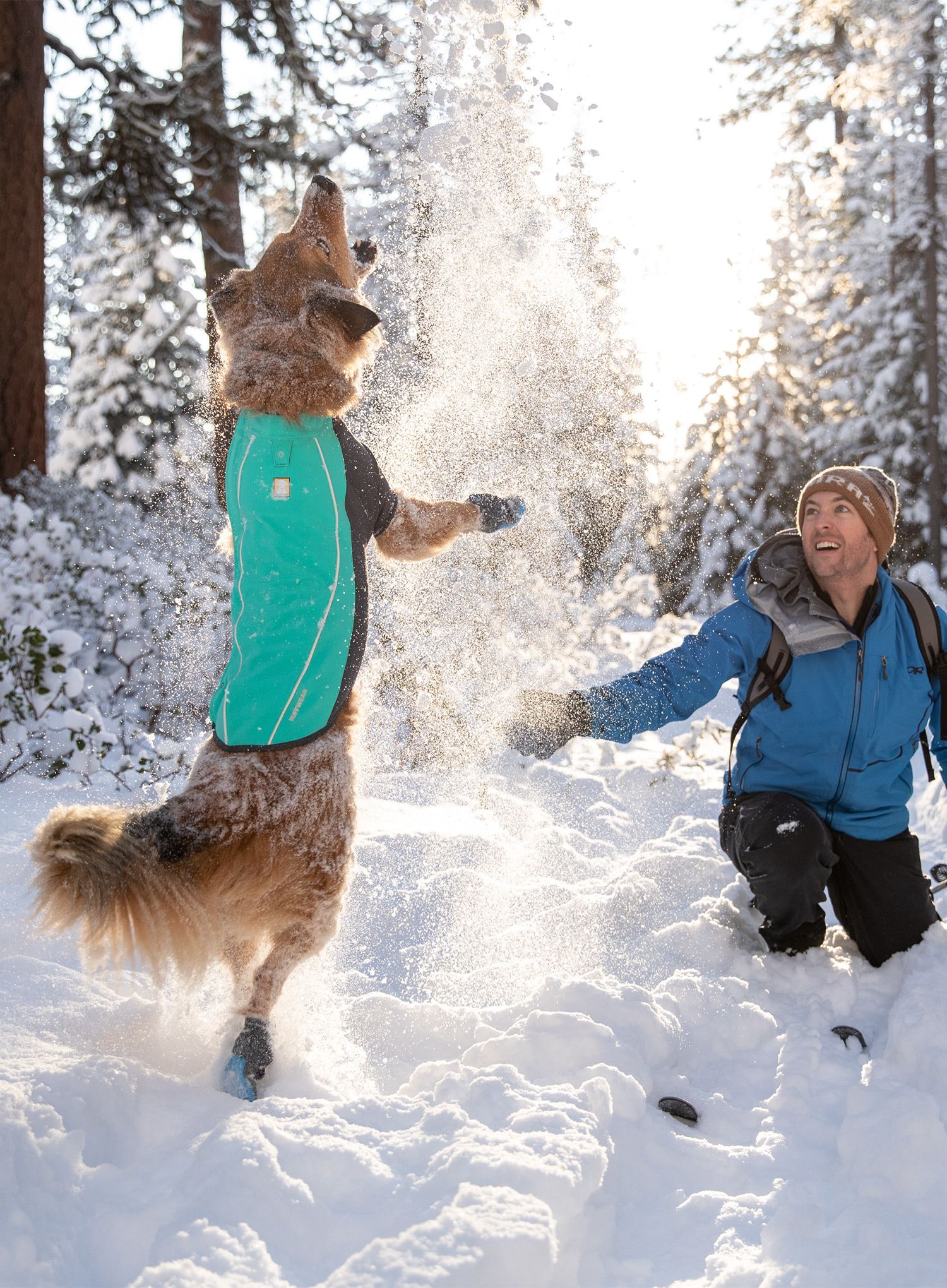 Plašč za psa Ruffwear Cloud Chaser Jacket - aurora teal