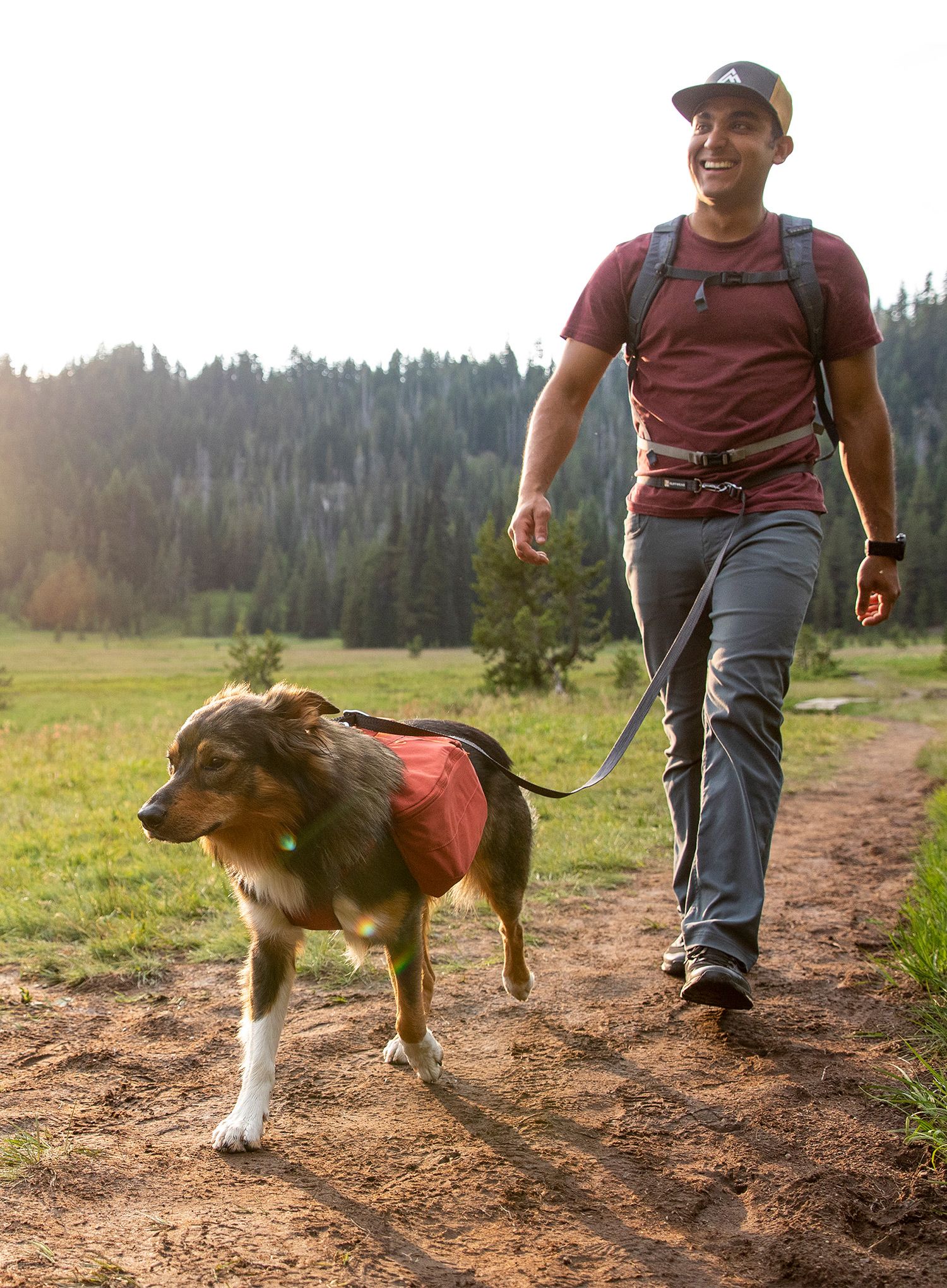 Nahrbtnik za psa Ruffwear Front Range Day Pack - red clay