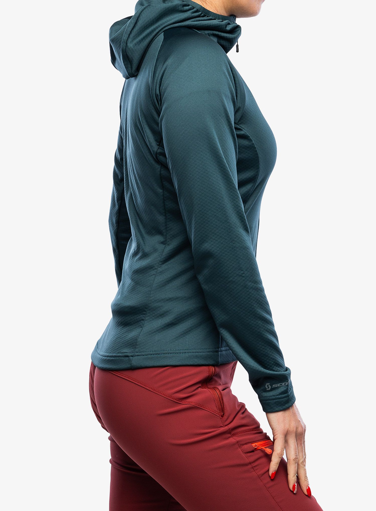 Ženski flis SCOTT Defined Tech Hoody - green