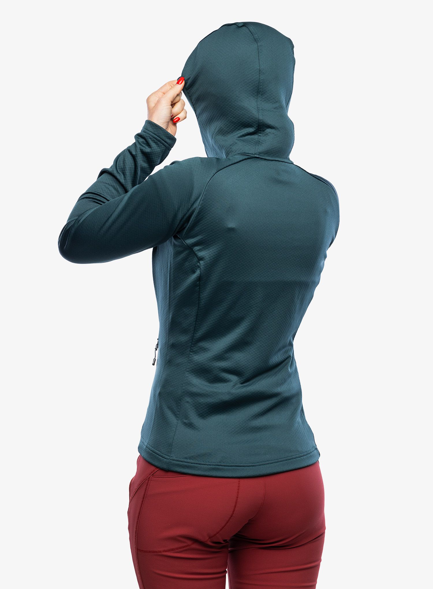 Ženski flis SCOTT Defined Tech Hoody - green