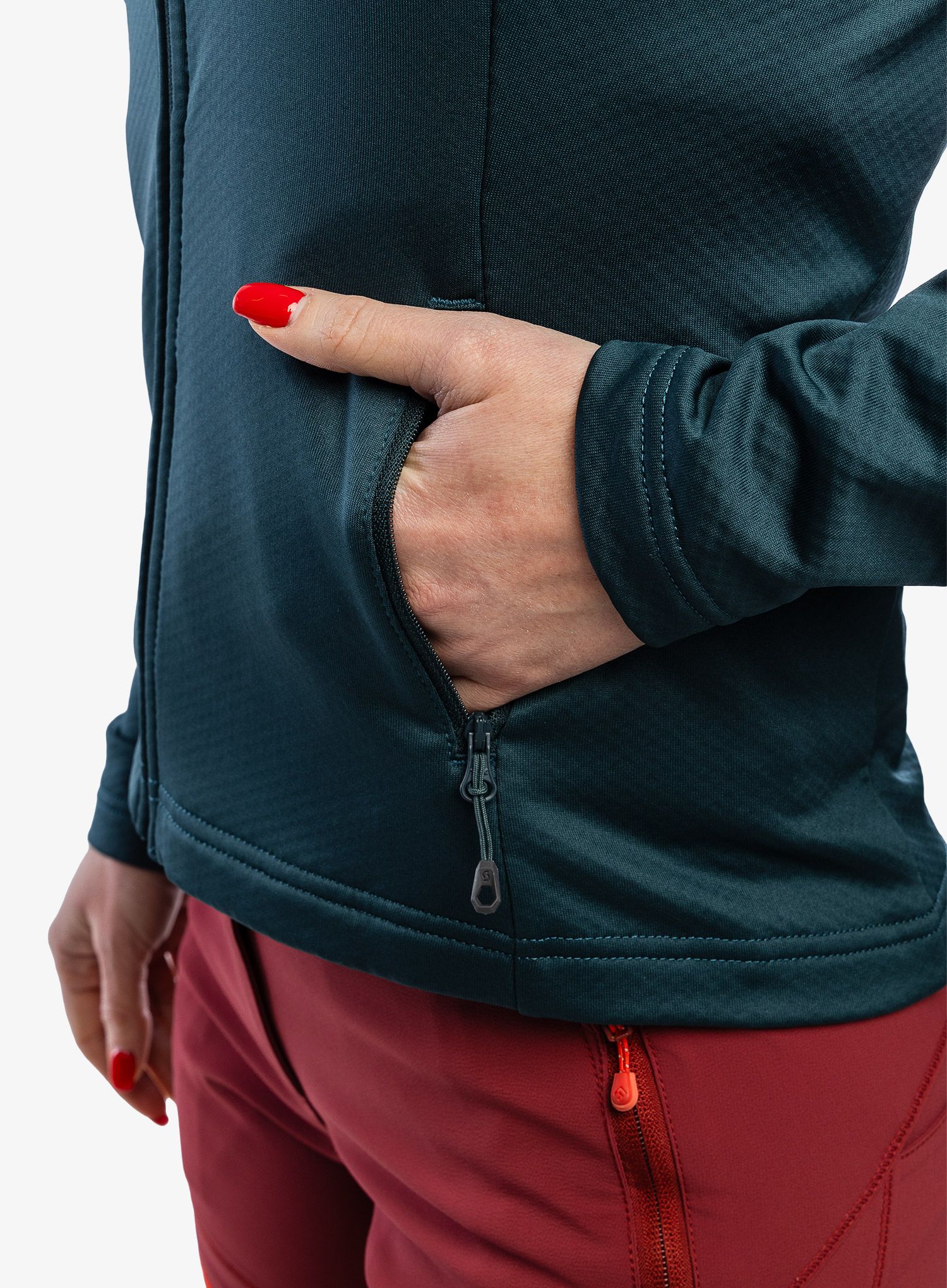 Ženski flis SCOTT Defined Tech Hoody - green