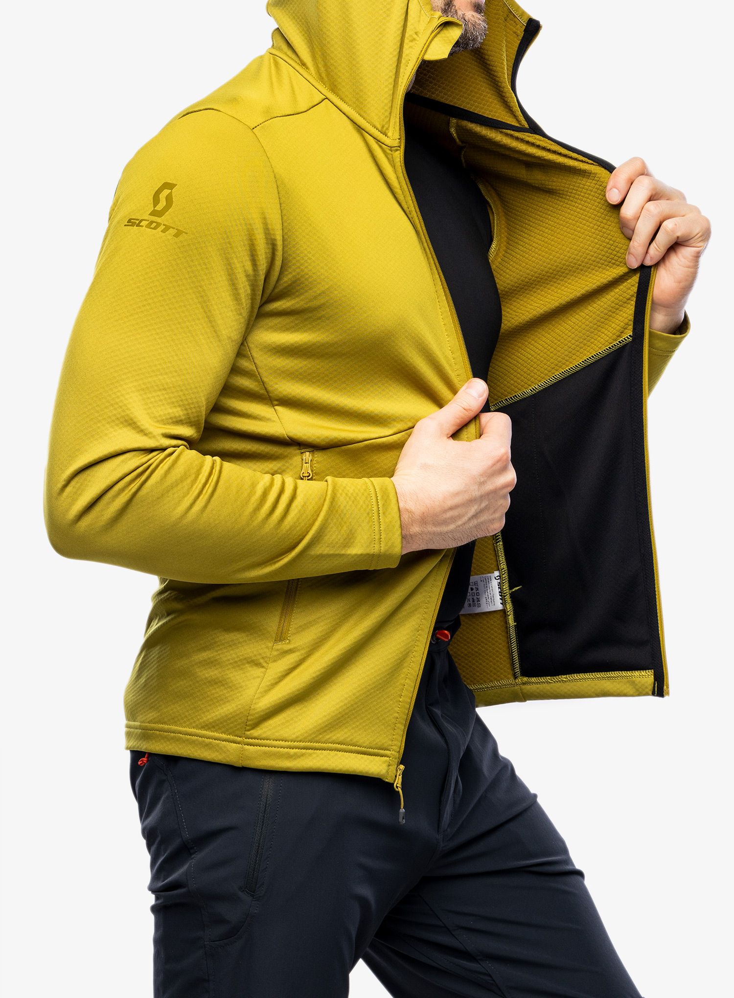Flis SCOTT Defined Tech Hoody - savanna green