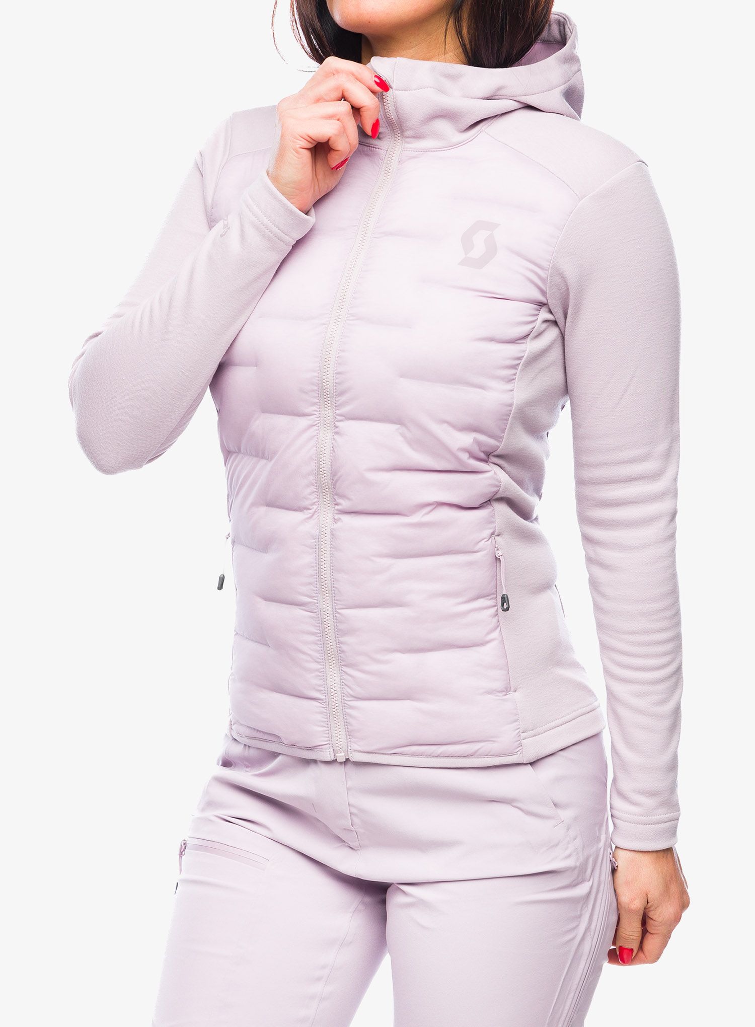 Ženska jakna SCOTT Defined Warm Hybrid Hoody - cloud pink