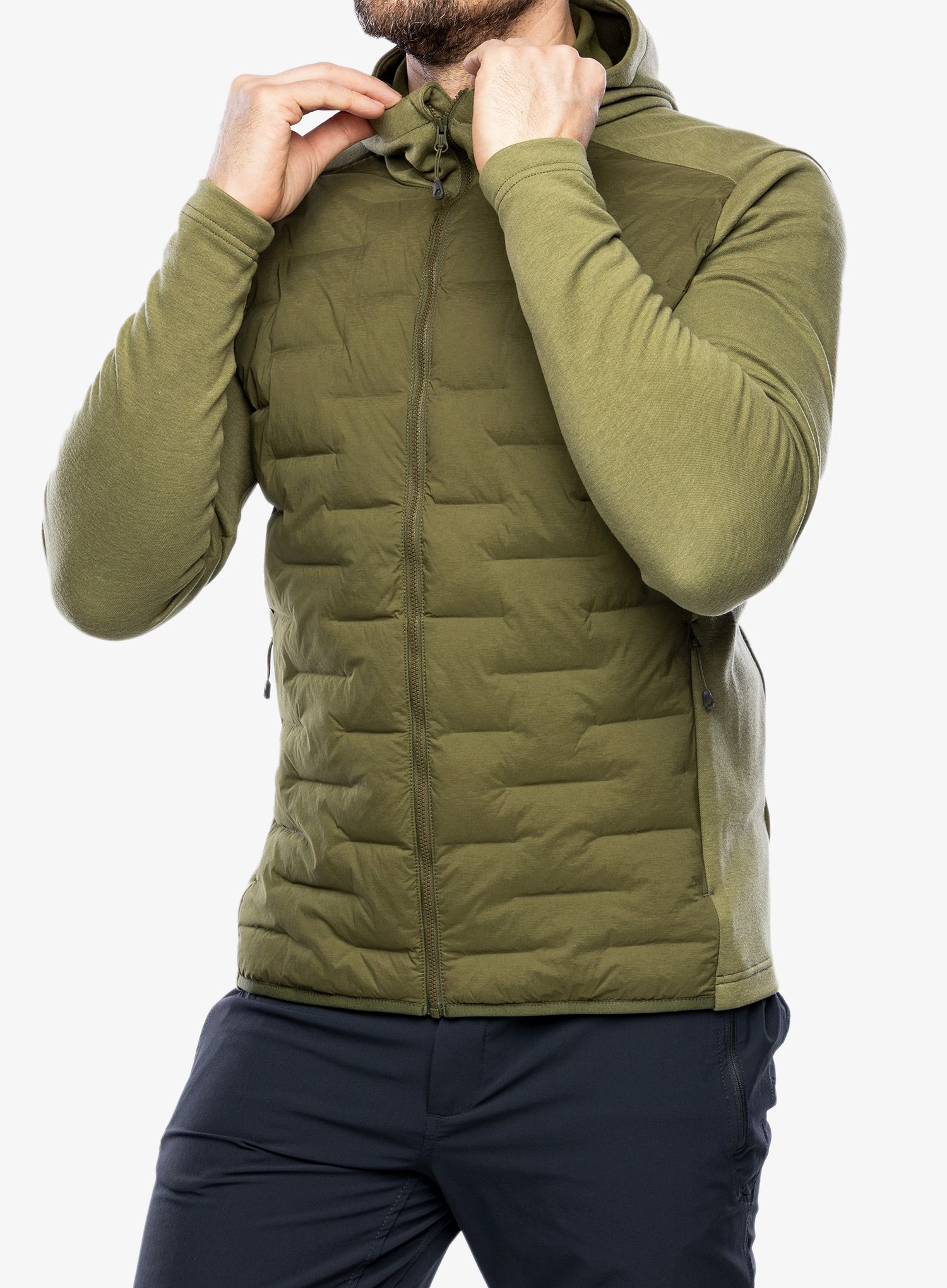 Jakna SCOTT Defined Warm Hybrid Hoody - fir green