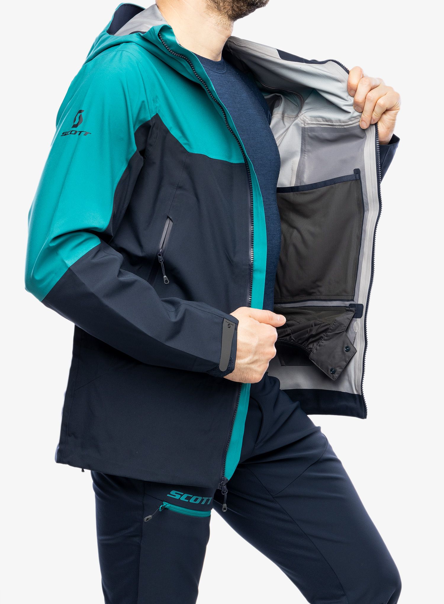 Nepremočljiva jakna SCOTT Explorair 3L Jacket - winter green/dark blue