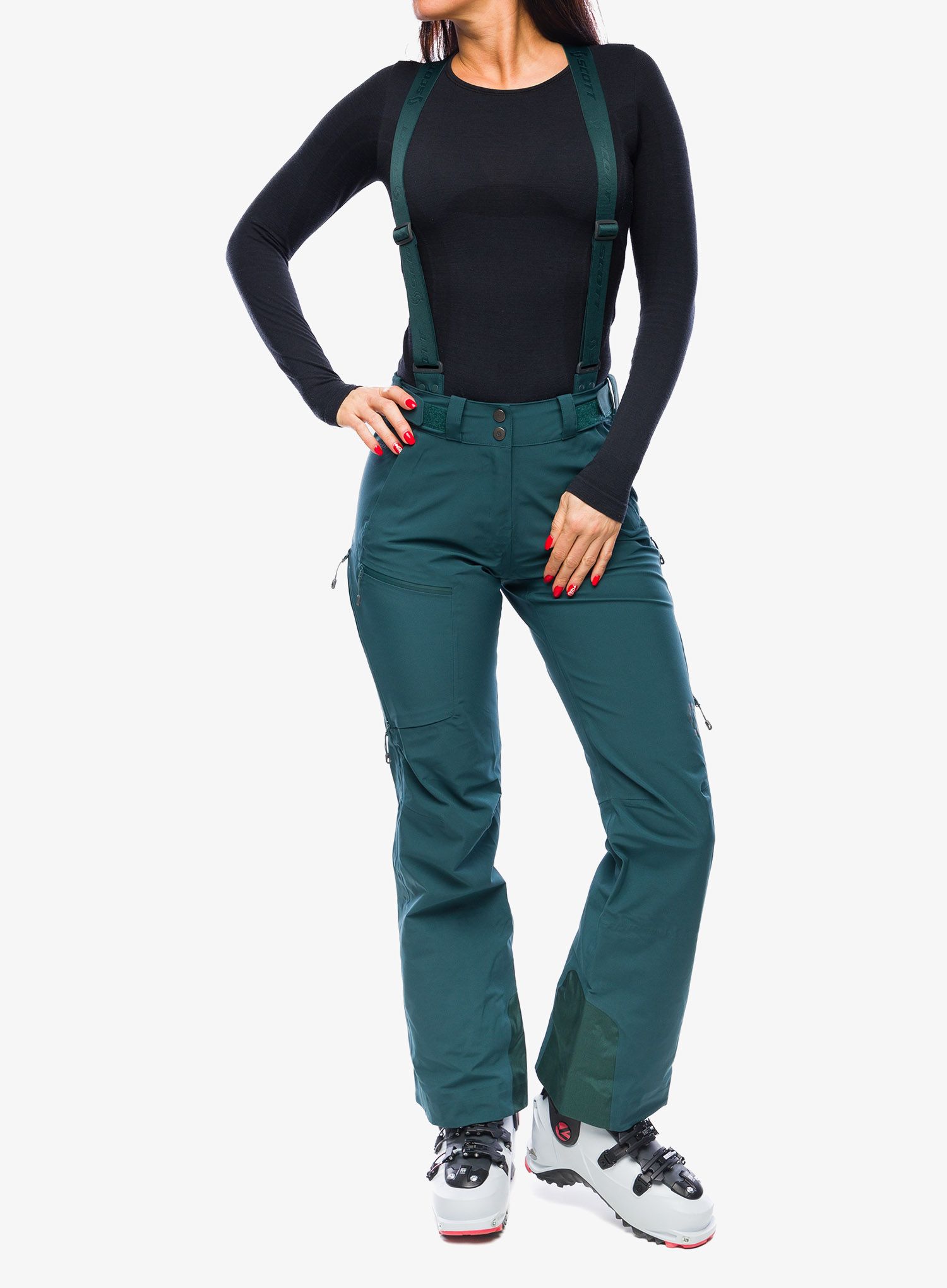 Ženske smučarske hlače SCOTT Explorair 3L Pants - aruba green