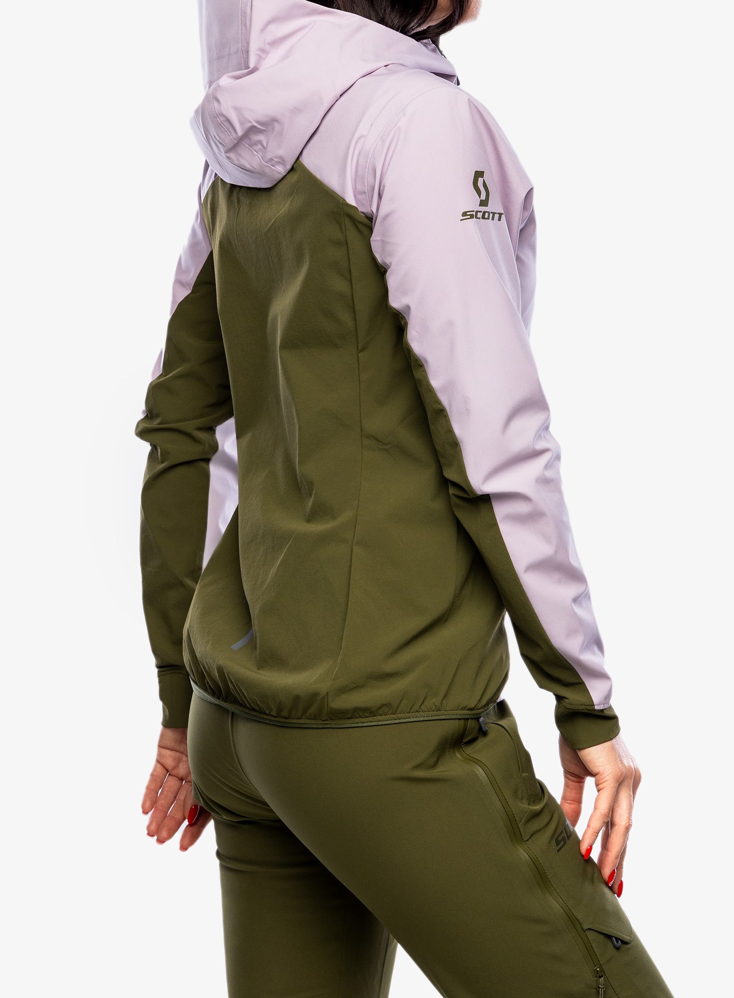 Ženska jakna SCOTT Explorair Hybrid LT Jacket - cloud pink/fir green