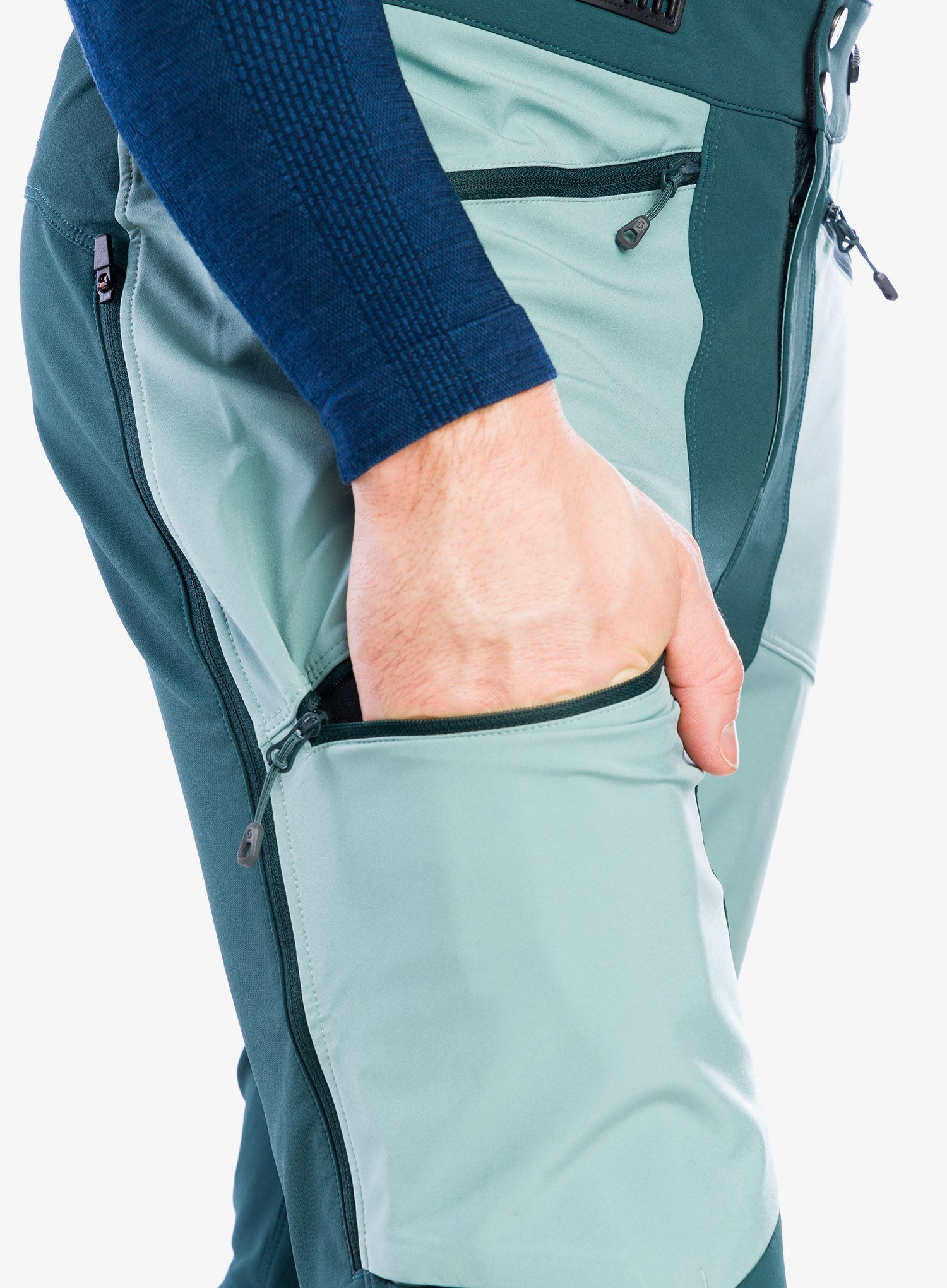 Softshell hlače SCOTT Explorair Softshell Pro Pants - aruba green/northern mint grn