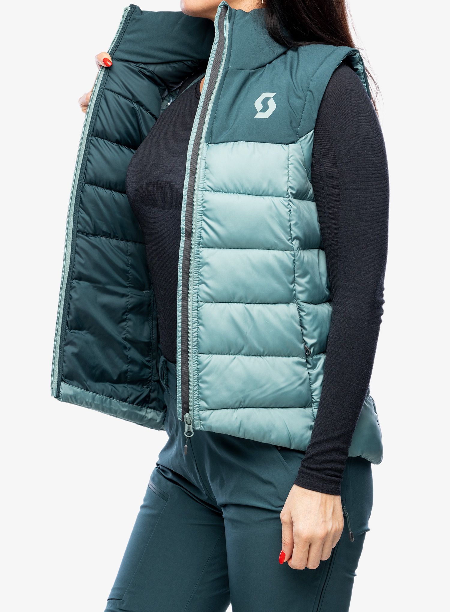 Ženski brezrokavnik SCOTT Insuloft Warm Vest - aruba green/northern mint grn