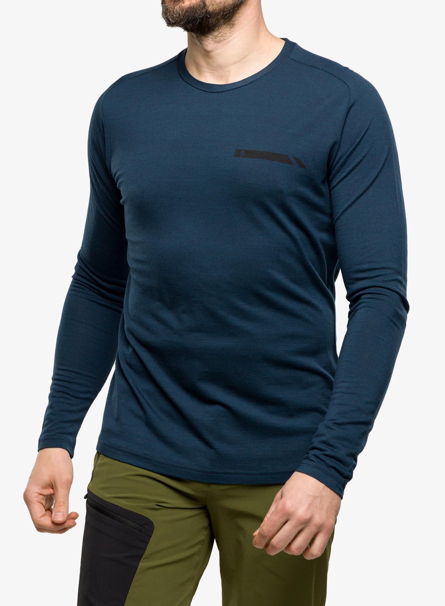 Tekaška jopica SCOTT Defined Merino L/S - metal blue