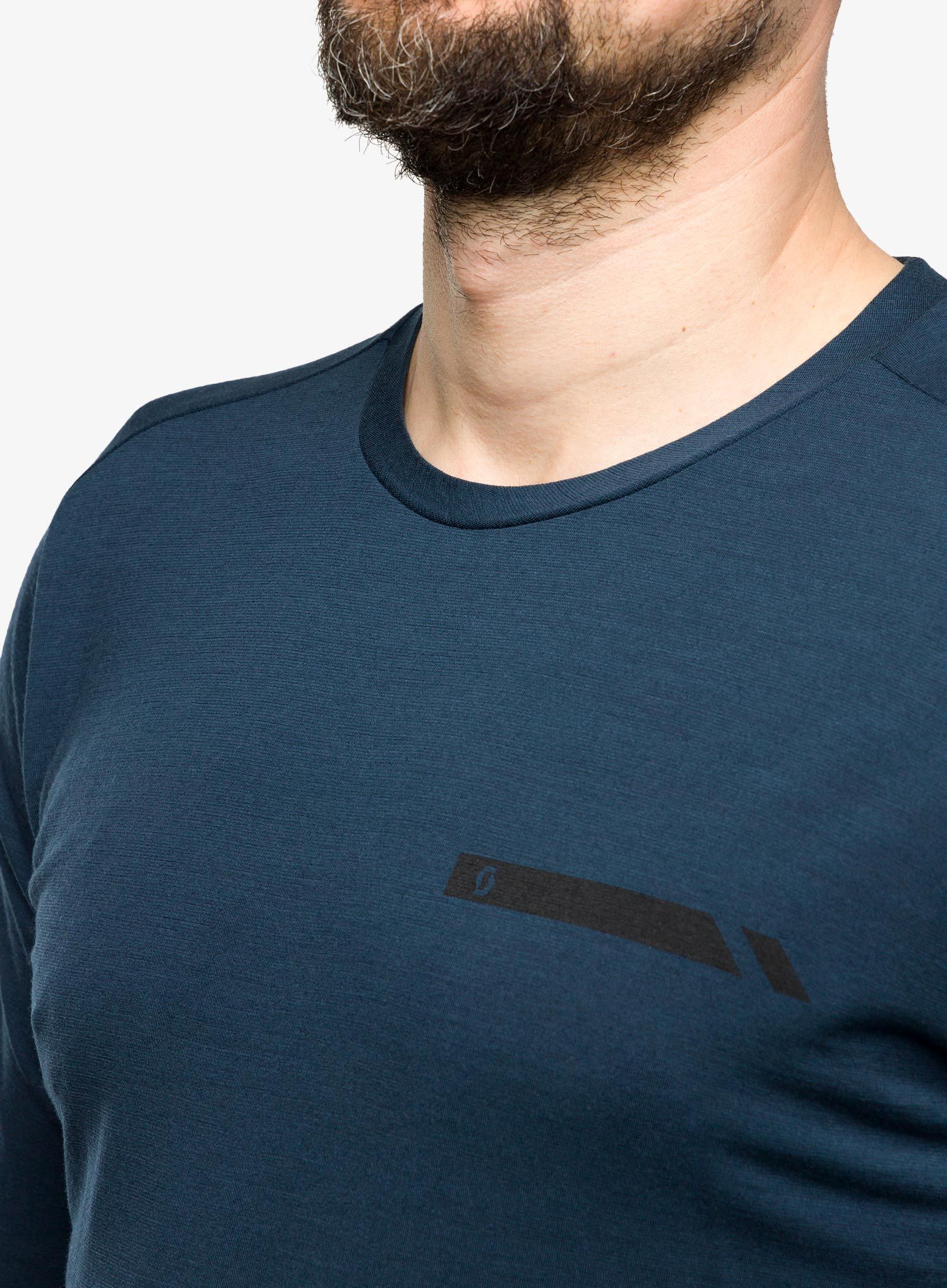 Tekaška jopica SCOTT Defined Merino L/S - metal blue