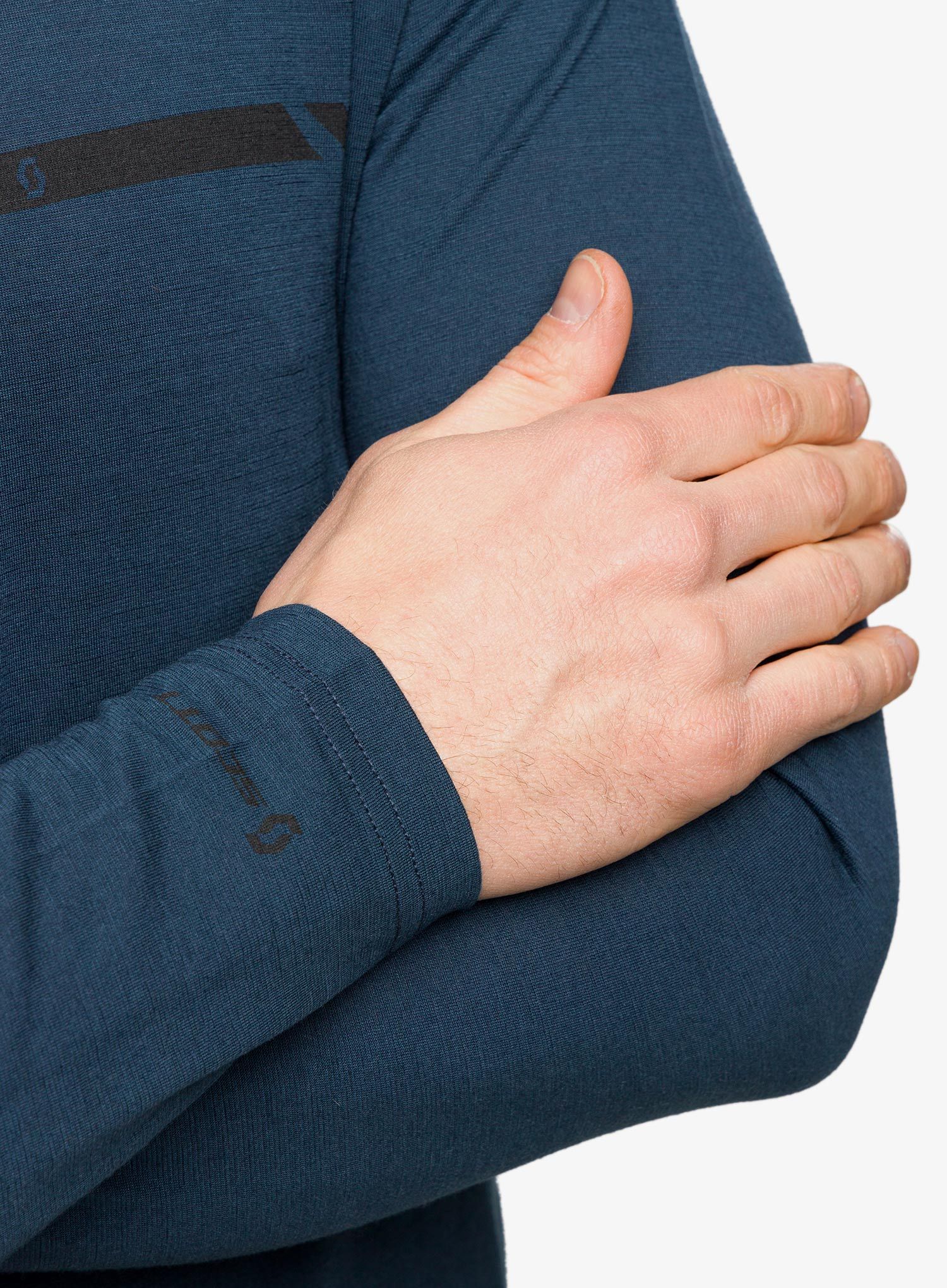 Tekaška jopica SCOTT Defined Merino L/S - metal blue