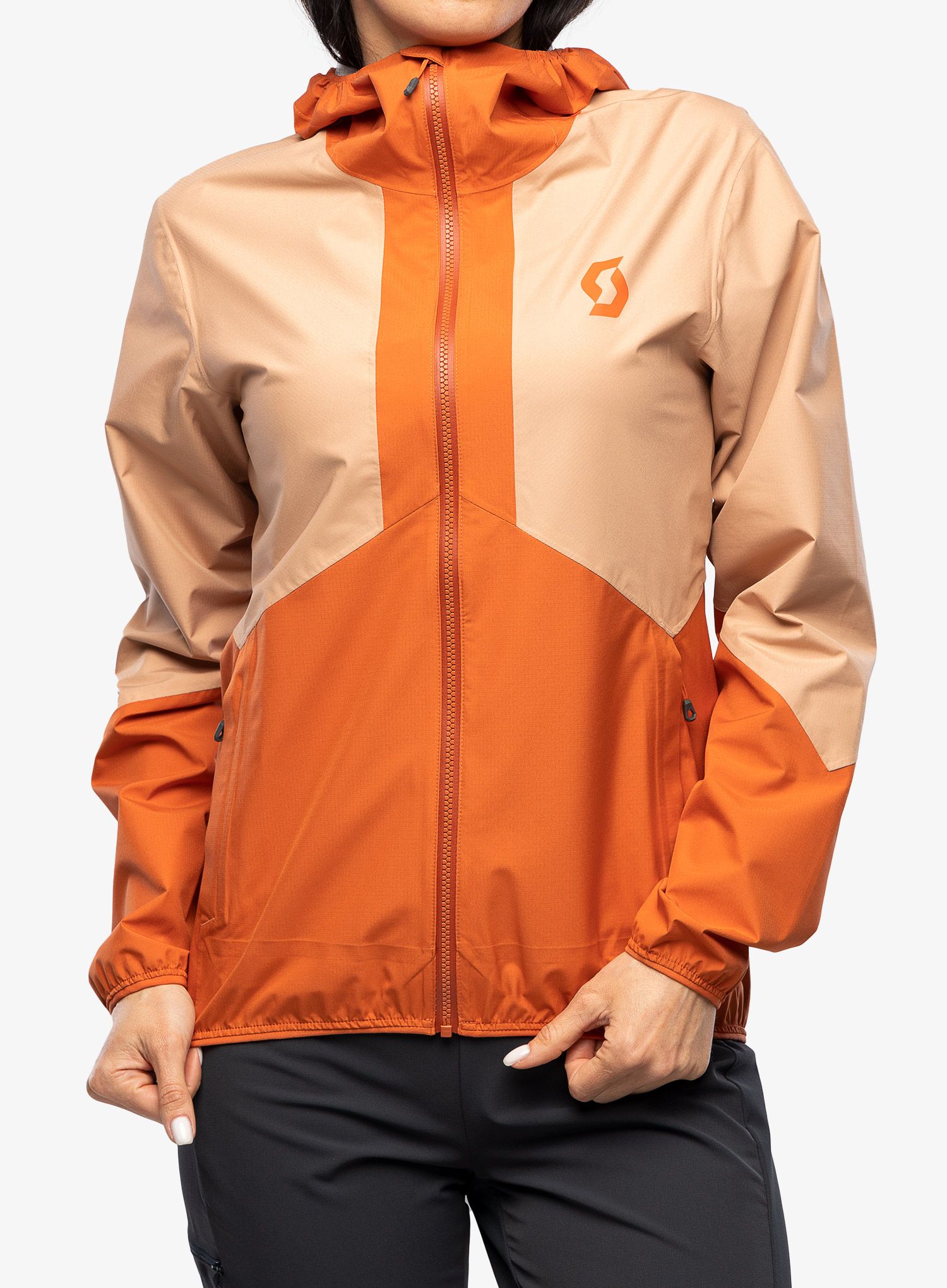 Ženska nepremočljiva jakna SCOTT Explorair Light Dryo 2.5L - orange/rose