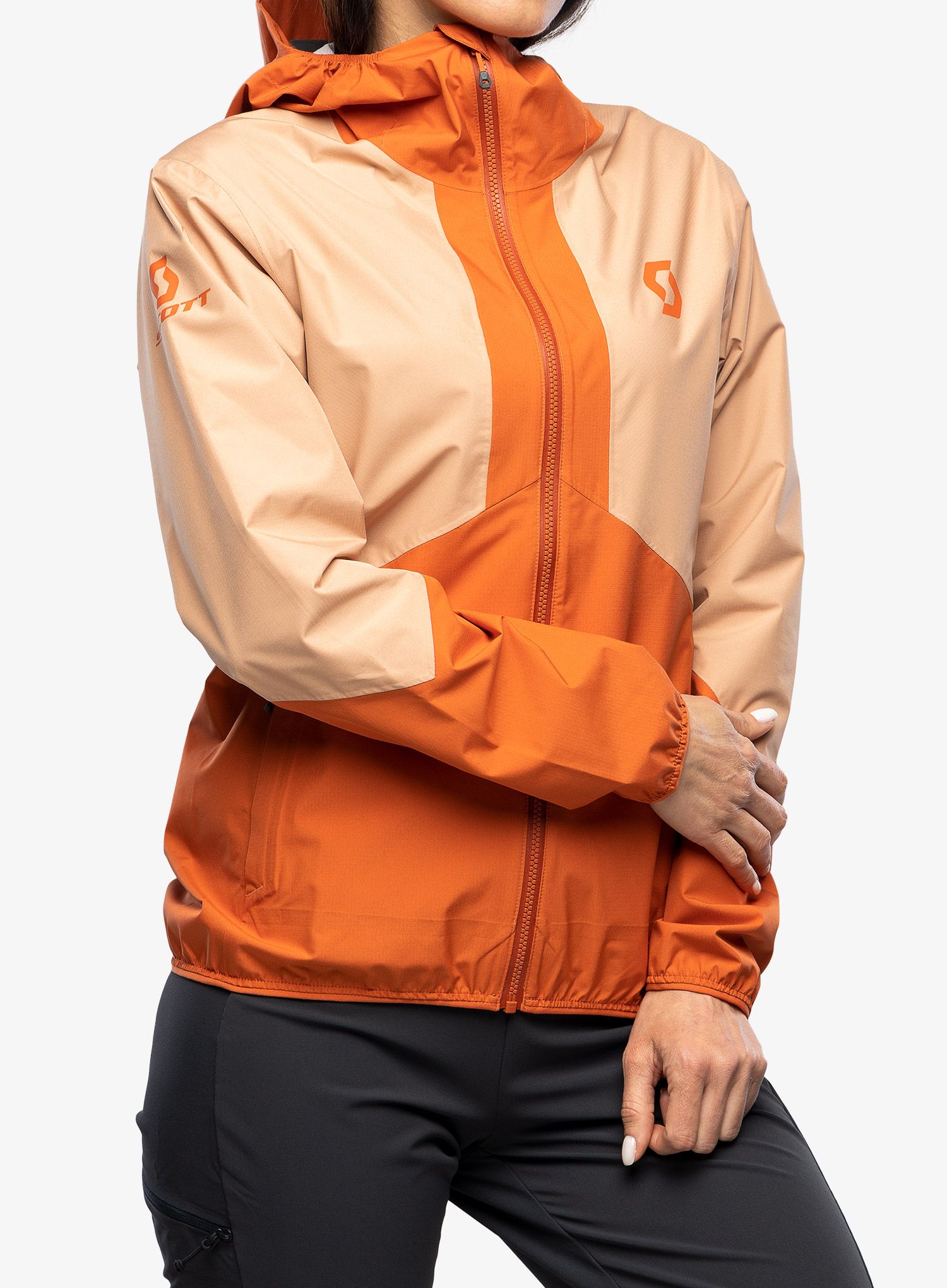Ženska nepremočljiva jakna SCOTT Explorair Light Dryo 2.5L - orange/rose
