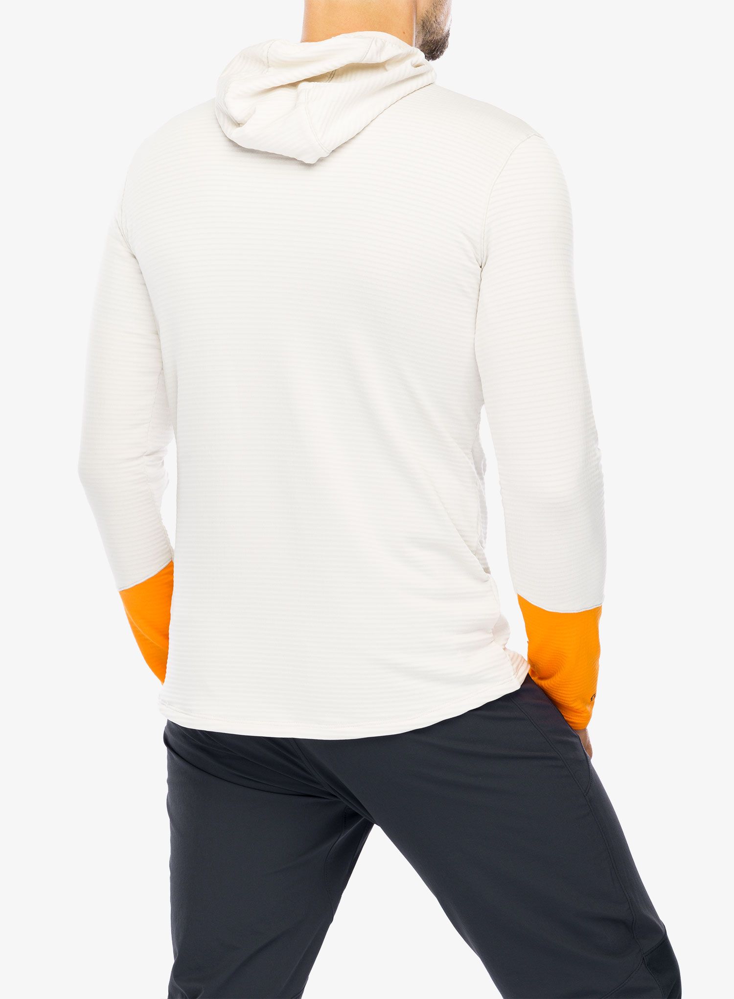 Flis SCOTT Hoody Defined Light - dust white/flash orange