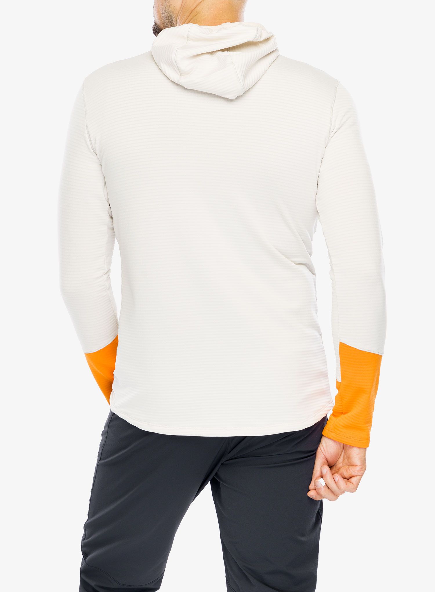 Flis SCOTT Hoody Defined Light - dust white/flash orange