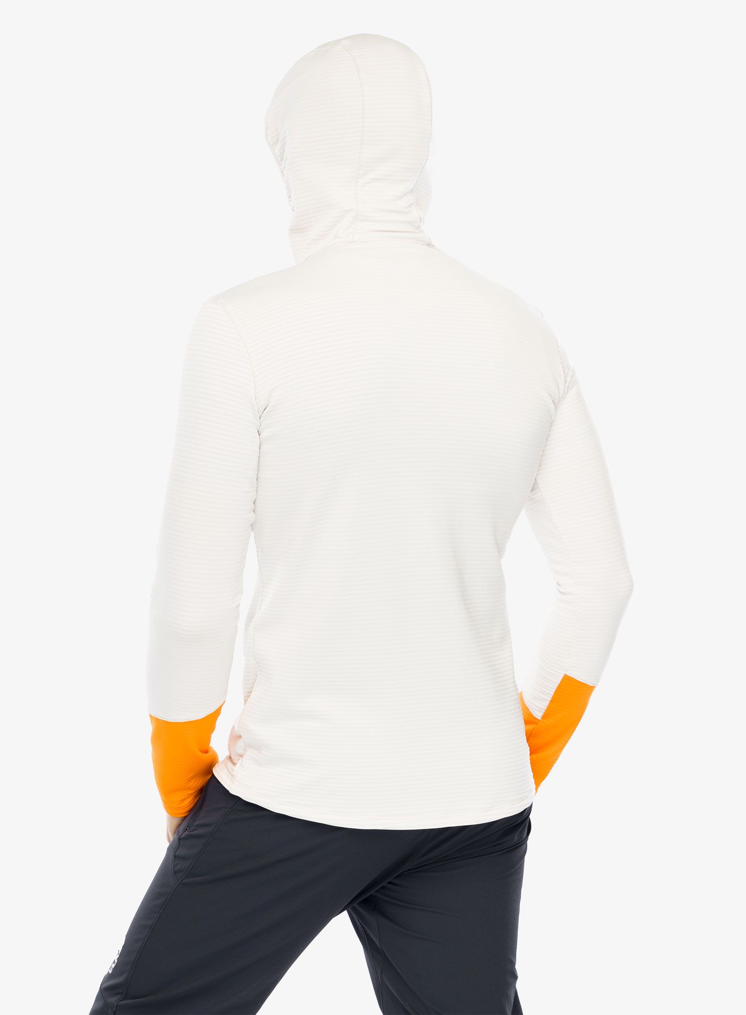 Flis SCOTT Hoody Defined Light - dust white/flash orange