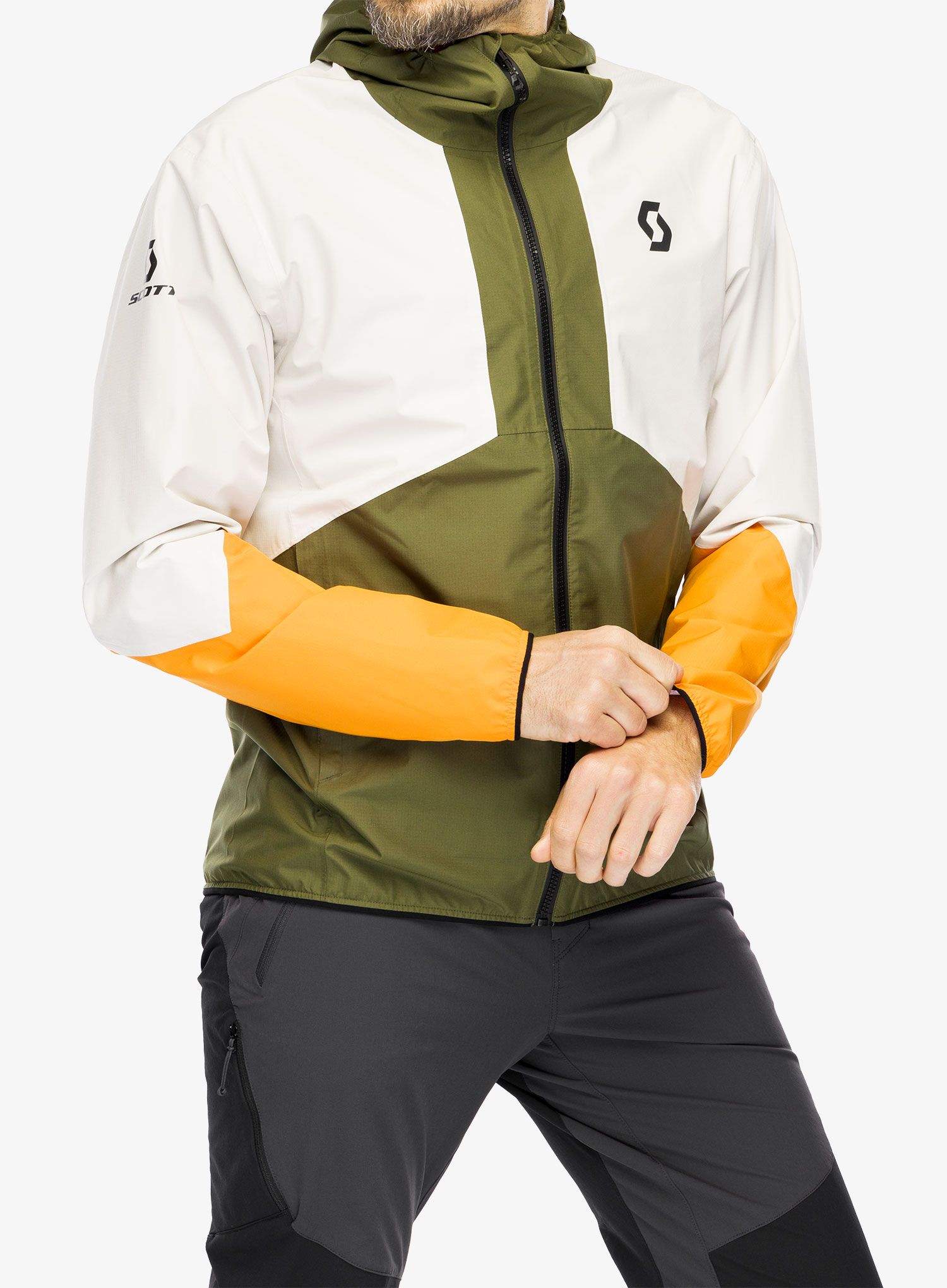 Nepremočljiva jakna SCOTT Jacket Explorair Light 2.5L - green/dust white