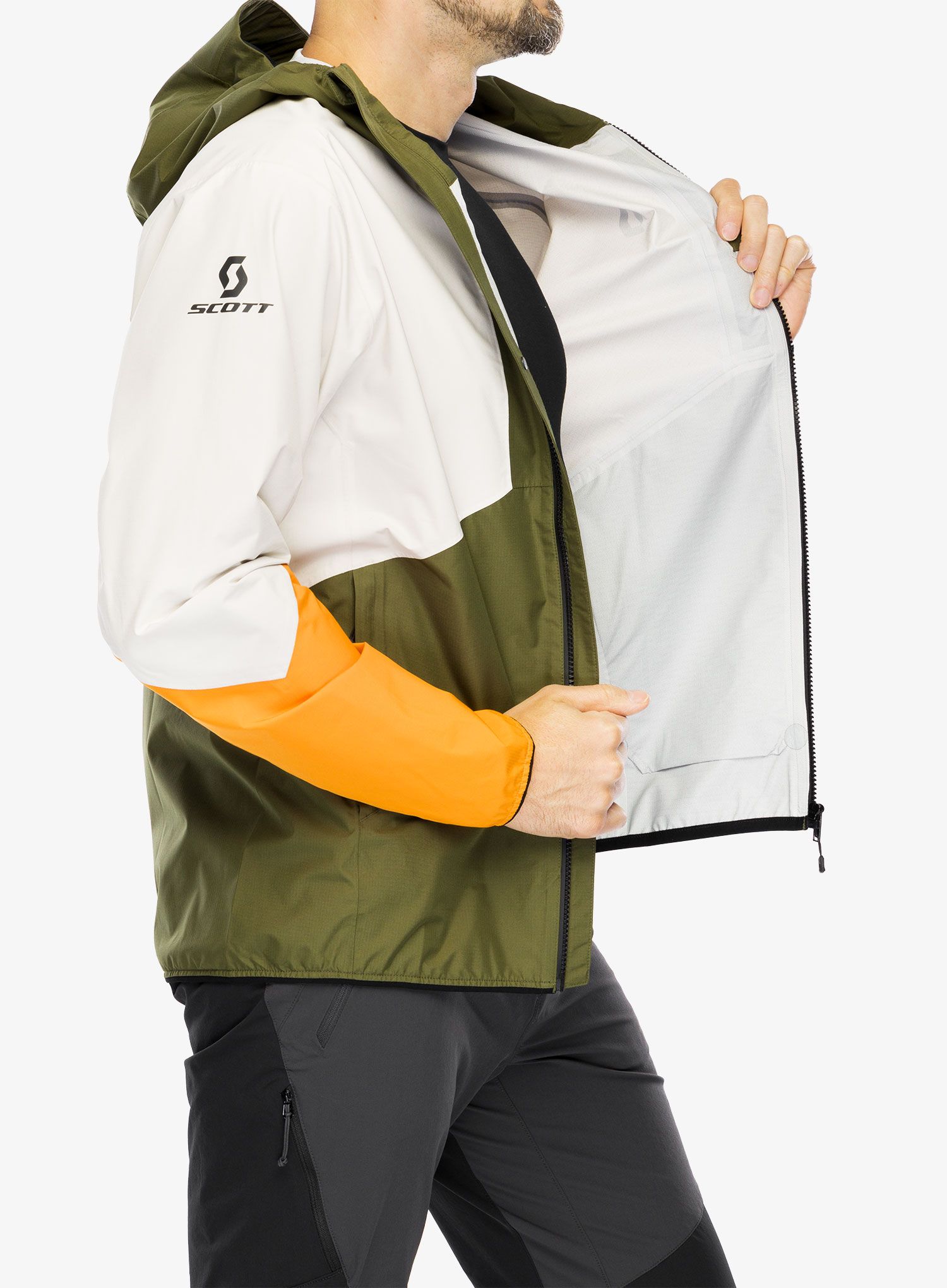 Nepremočljiva jakna SCOTT Jacket Explorair Light 2.5L - green/dust white
