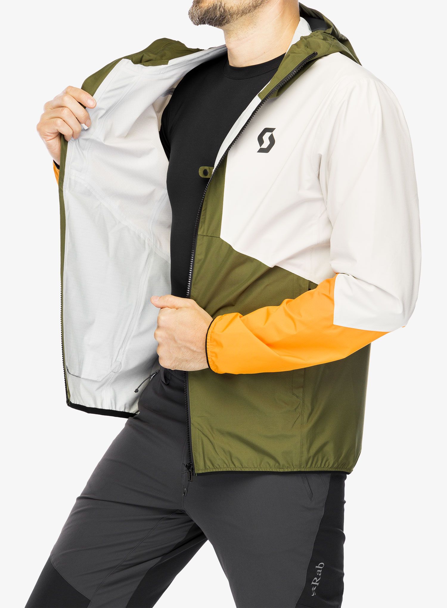 Nepremočljiva jakna SCOTT Jacket Explorair Light 2.5L - green/dust white