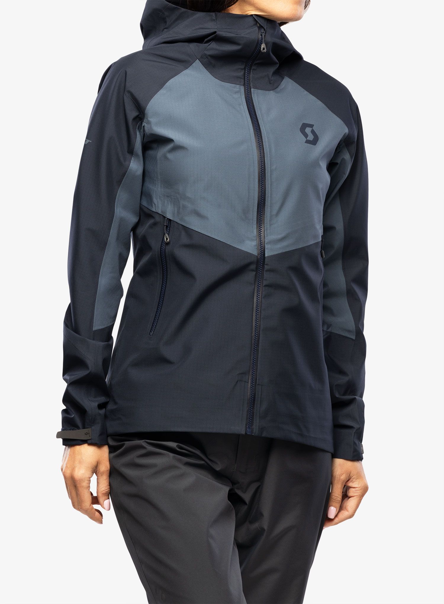 Ženska nepremočljiva jakna SCOTT Jacket Explorair Light Dryo 3L - dark blue/metal blue
