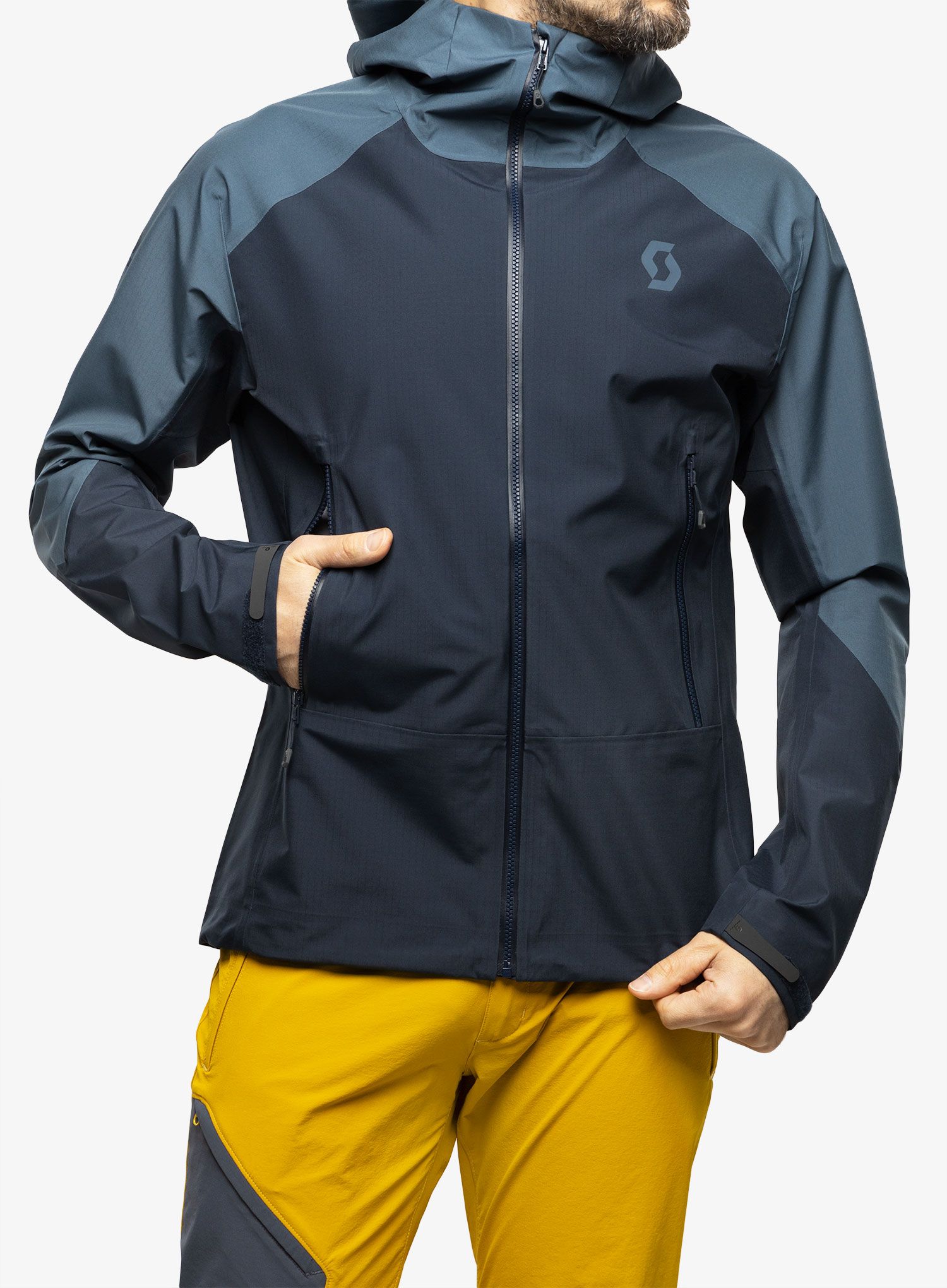 Nepremočljiva jakna SCOTT Jacket Explorair Light Dryo 3L - metal/blue