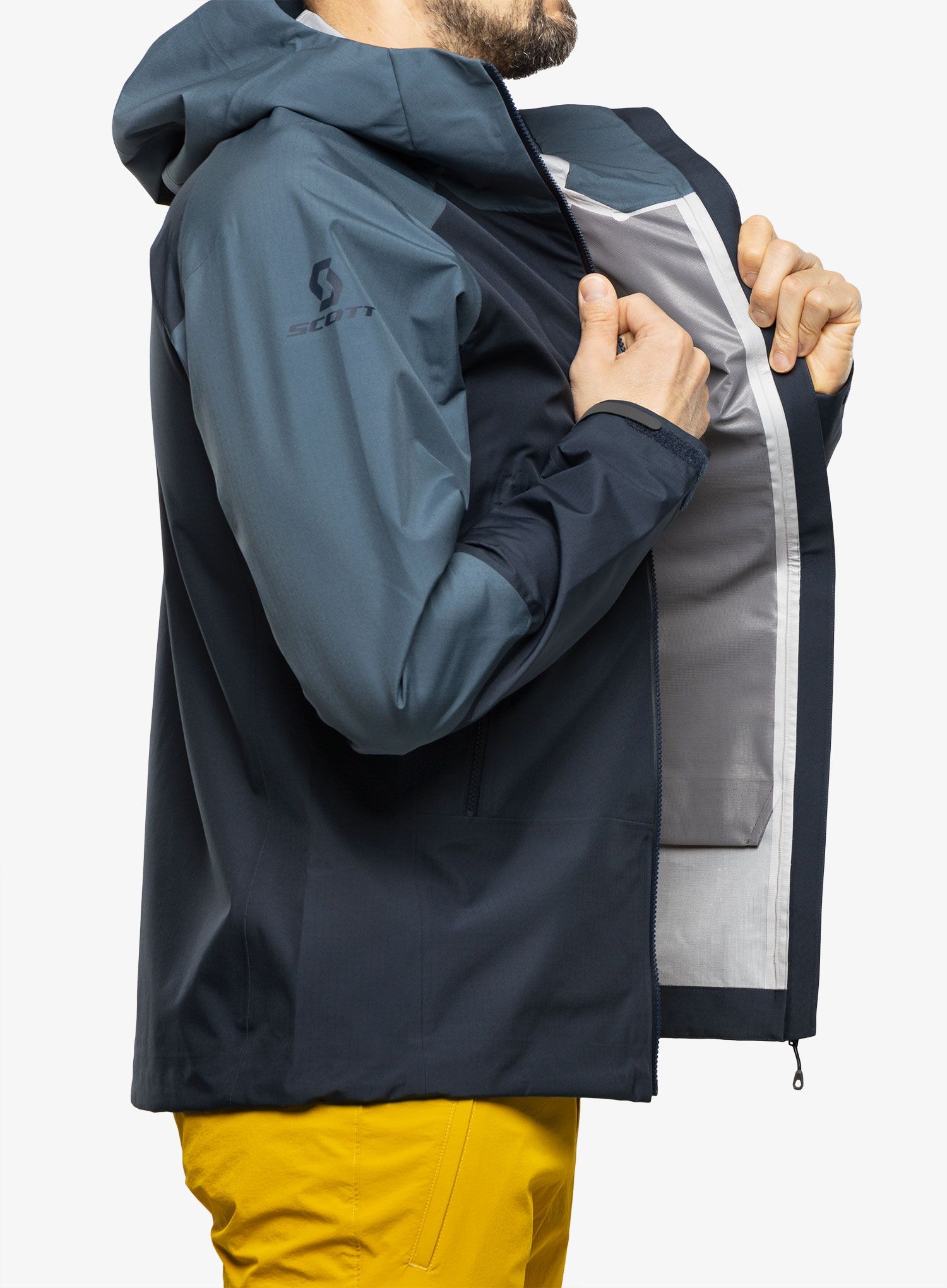 Nepremočljiva jakna SCOTT Jacket Explorair Light Dryo 3L - metal/blue