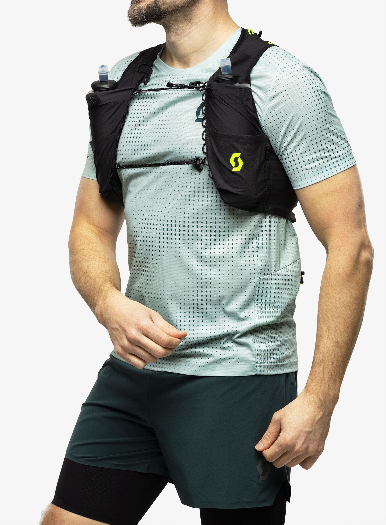 Tekaški brezrokavnik SCOTT Pack Trail RC TR 4  - black/yellow