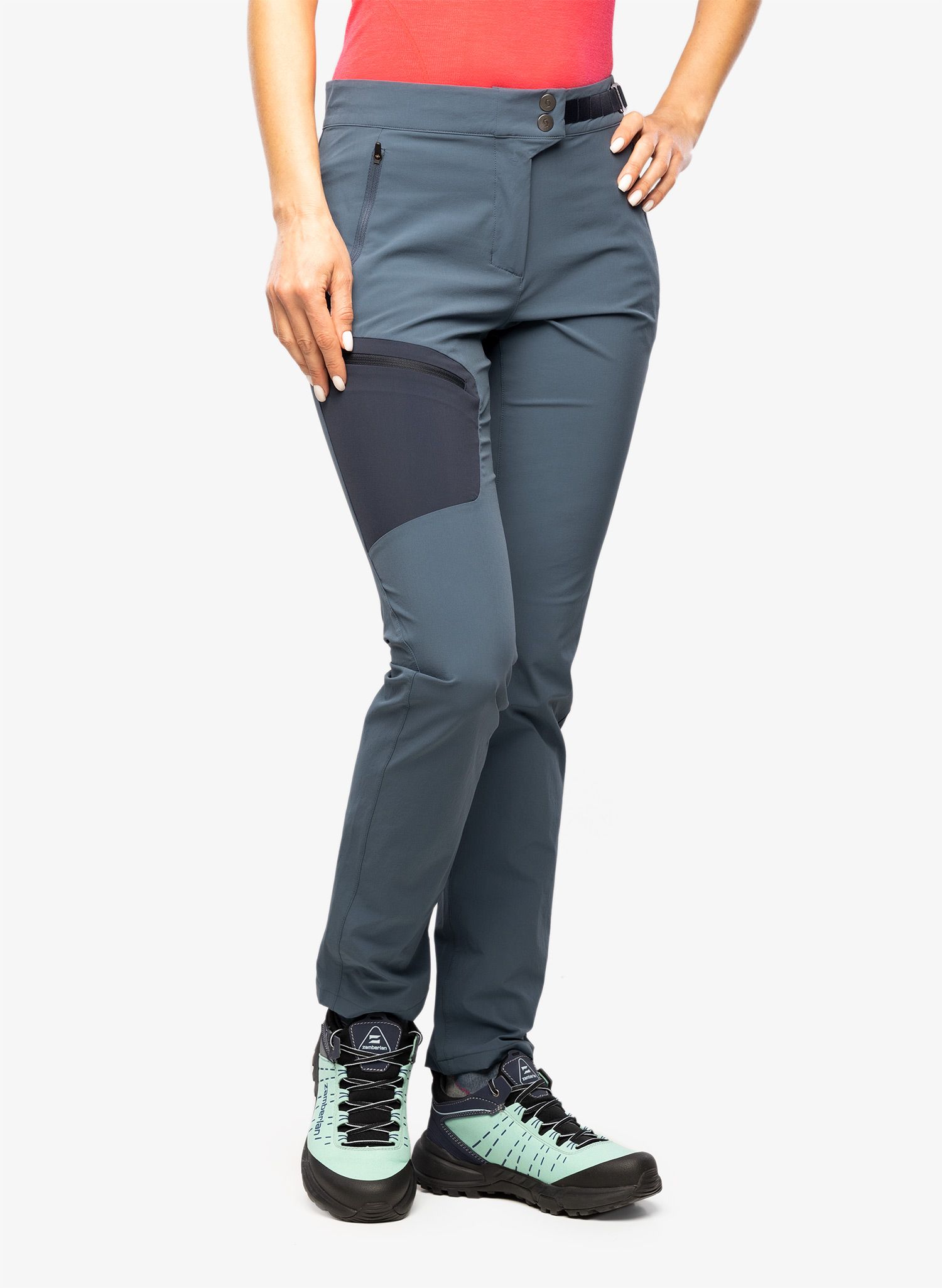 Ženske pohodniške hlače SCOTT Pant Explorair Light - metal blue/dark blue