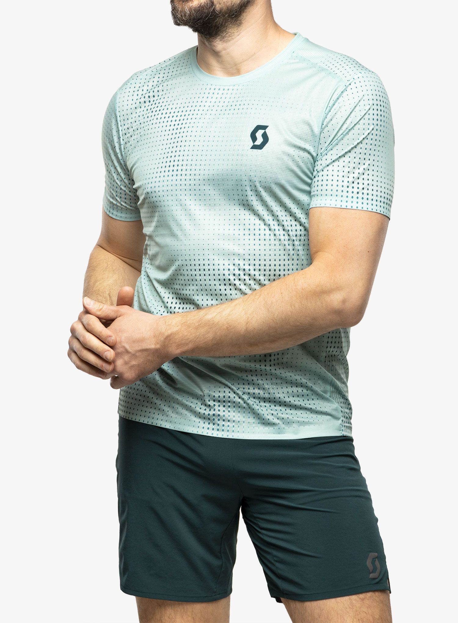 Majica za tek SCOTT RC Run S/S - mineral green/aruba green