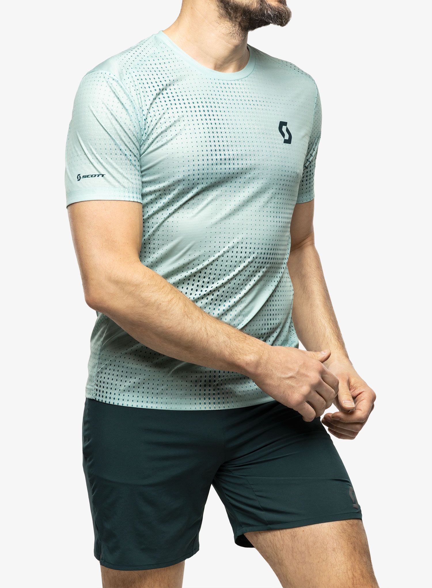 Majica za tek SCOTT RC Run S/S - mineral green/aruba green