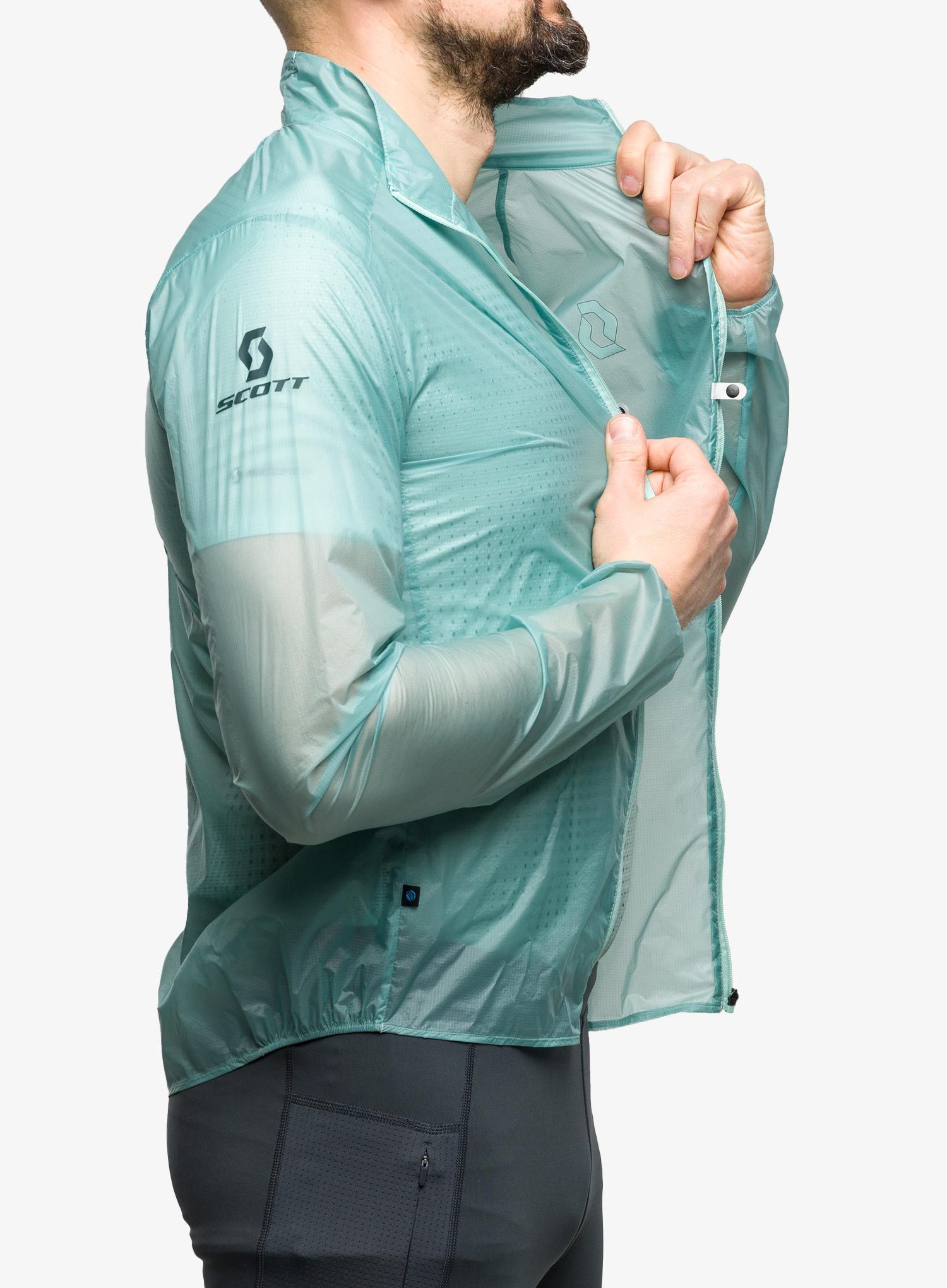 Jakna za tek SCOTT RC Run WB - mineral green/aruba green