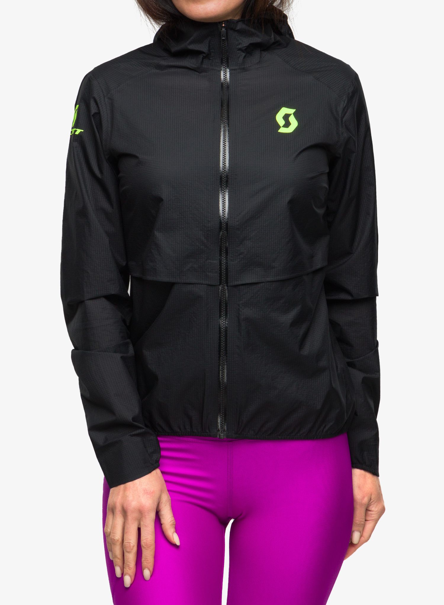 Ženska tekaška jakna SCOTT RC Run Waterproof - black/yell