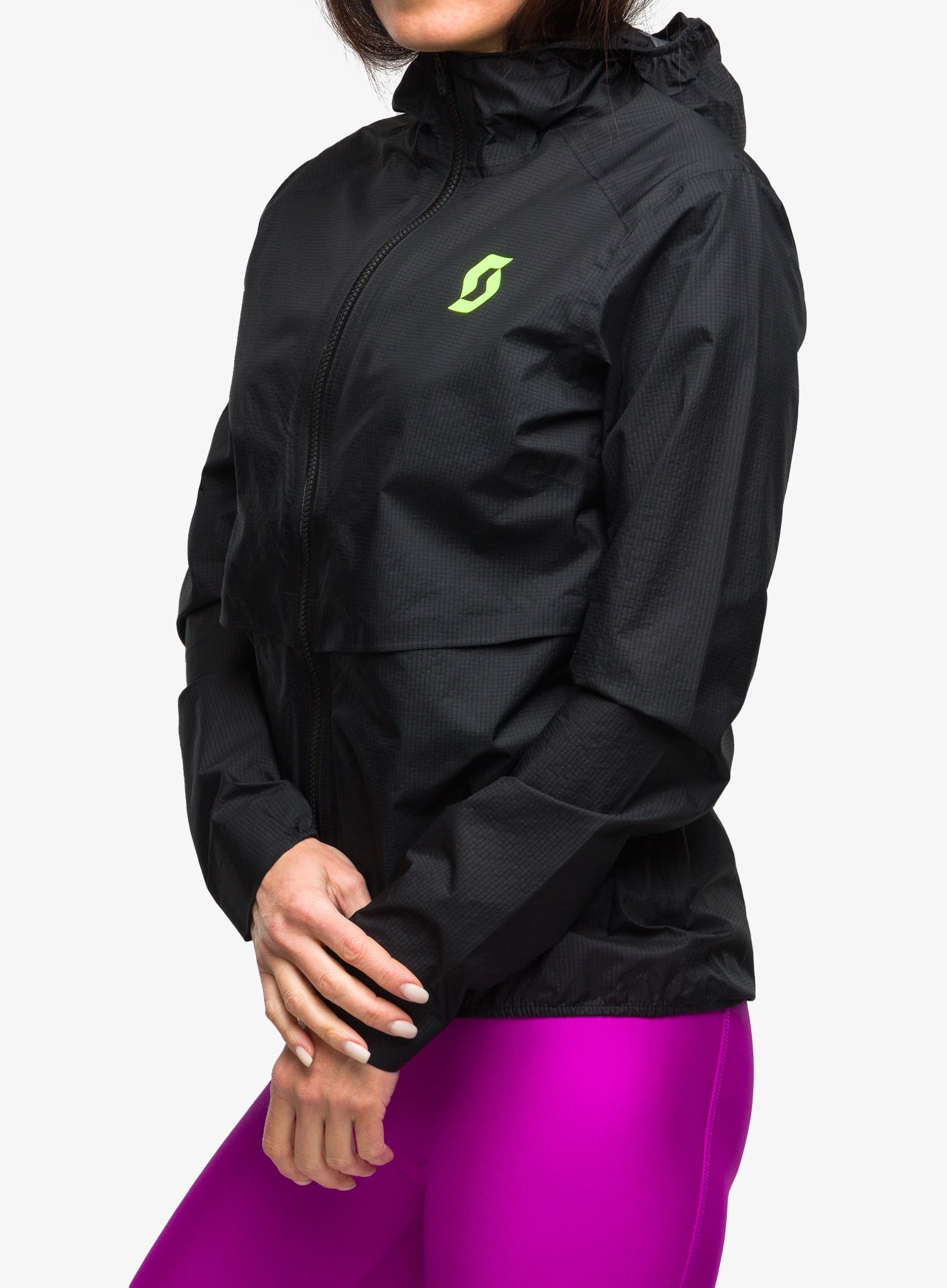 Ženska tekaška jakna SCOTT RC Run Waterproof - black/yell