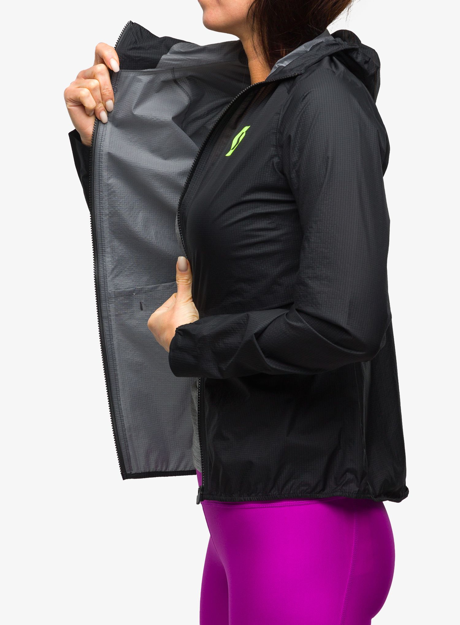 Ženska tekaška jakna SCOTT RC Run Waterproof - black/yell