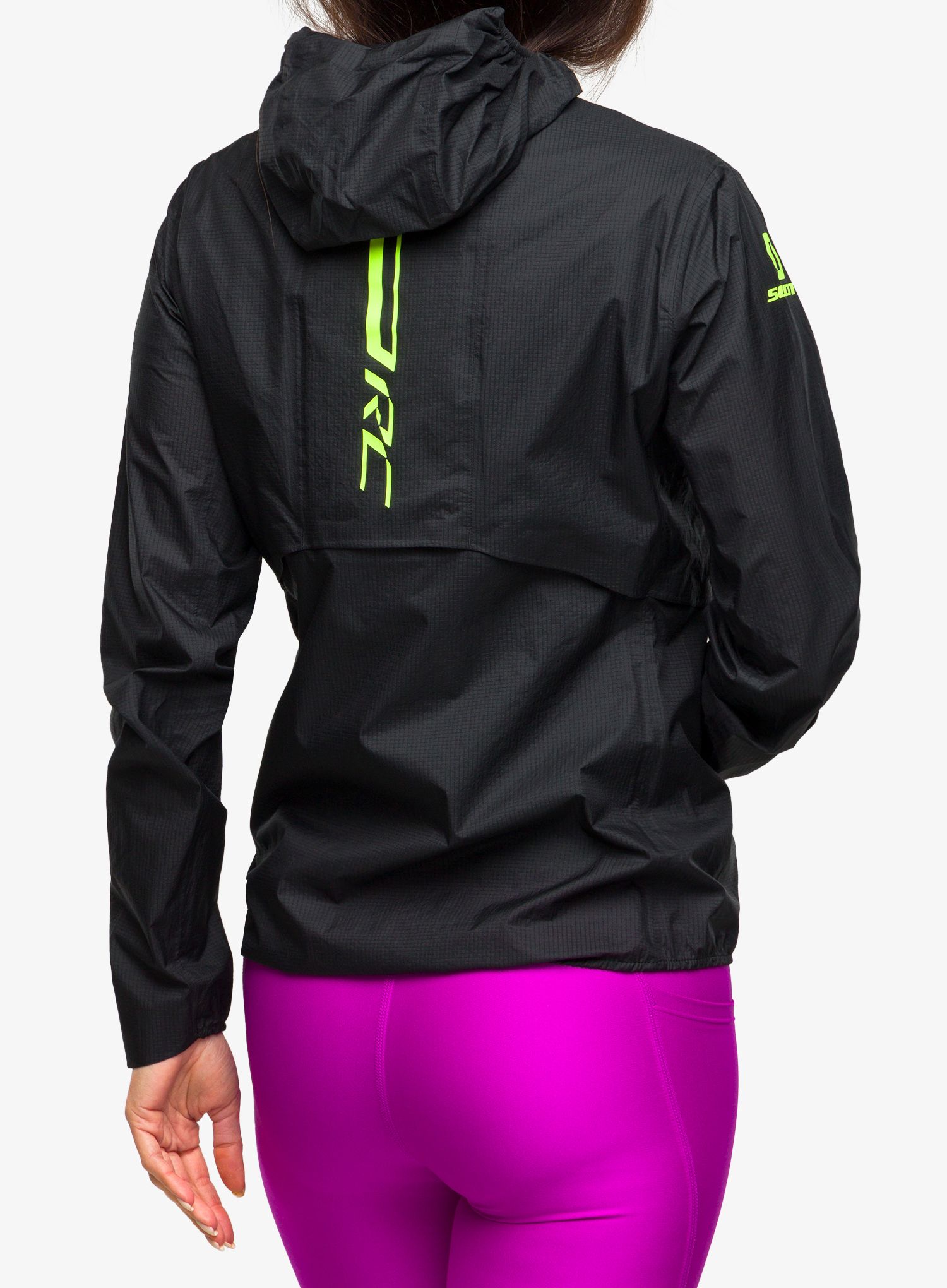 Ženska tekaška jakna SCOTT RC Run Waterproof - black/yell