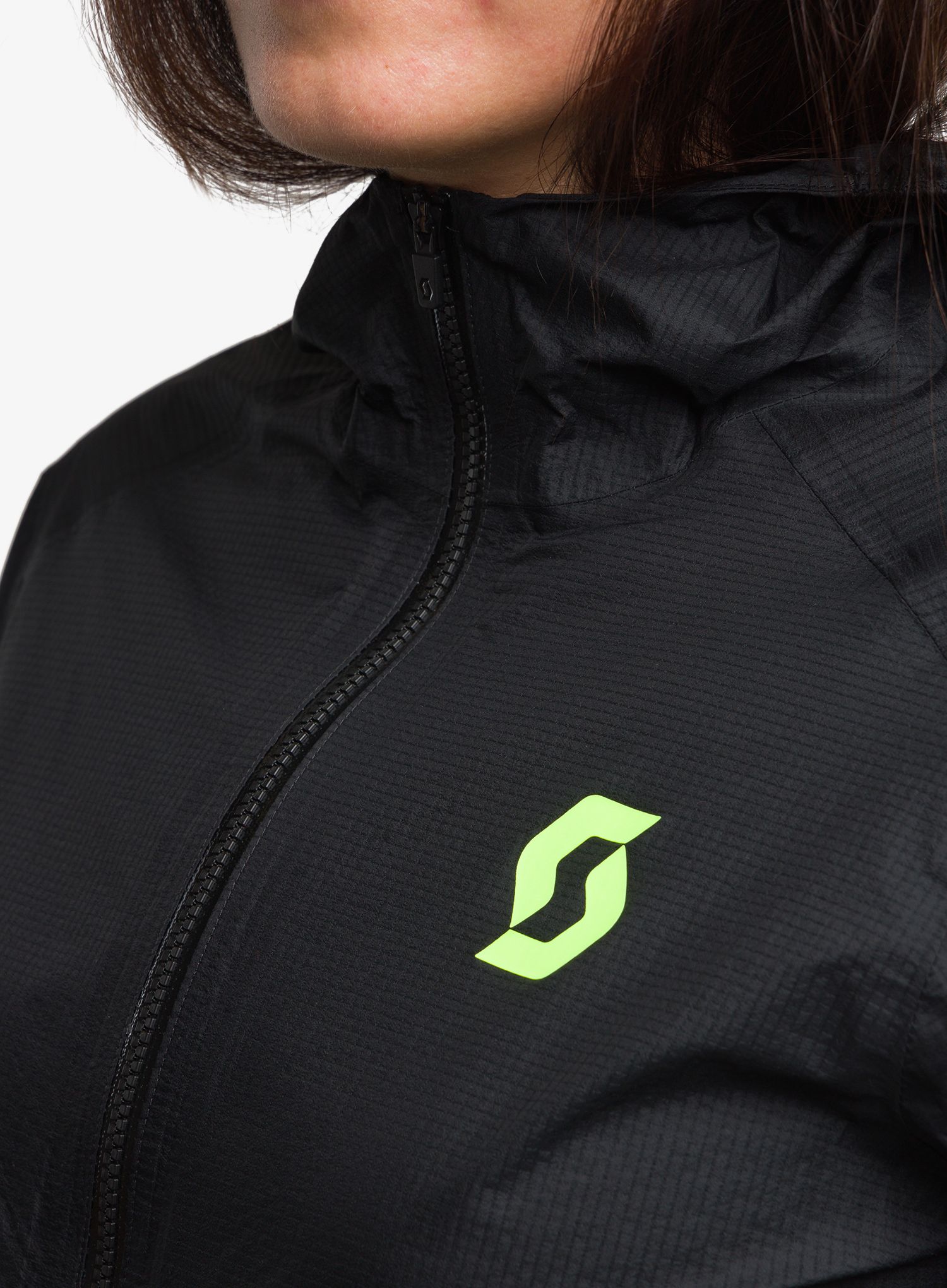 Ženska tekaška jakna SCOTT RC Run Waterproof - black/yell