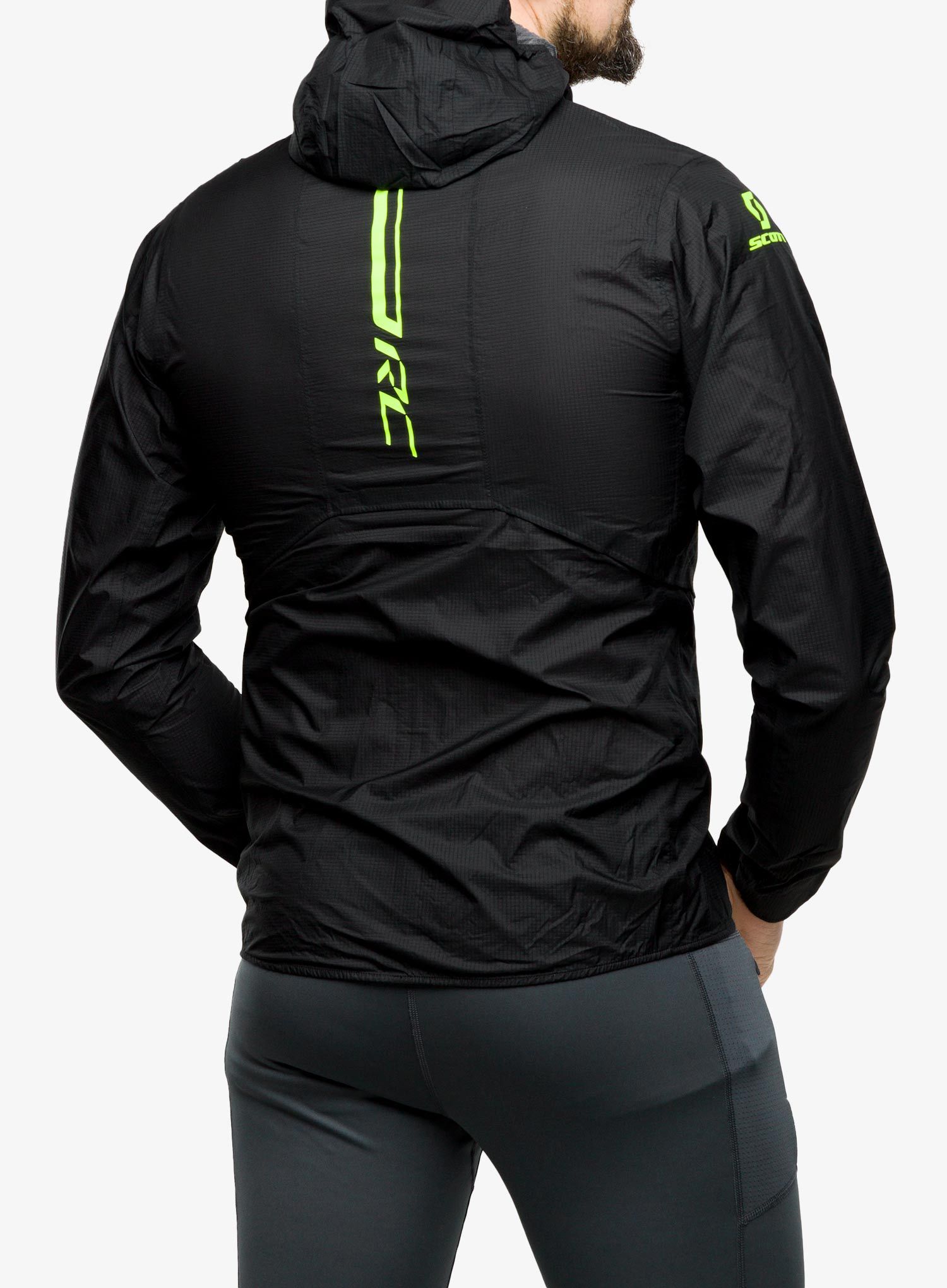 Tekaška jakna SCOTT RC Run Waterproof - black/yellow
