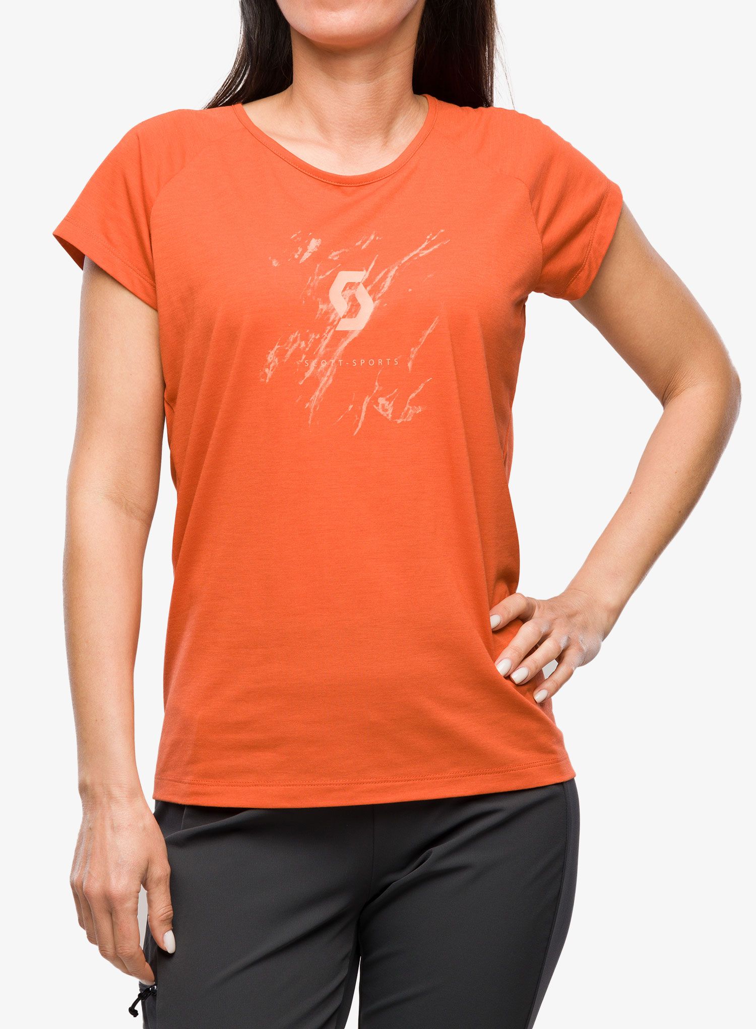 Ženska športna majica SCOTT Shirt Defined DRI S/S - braze orange