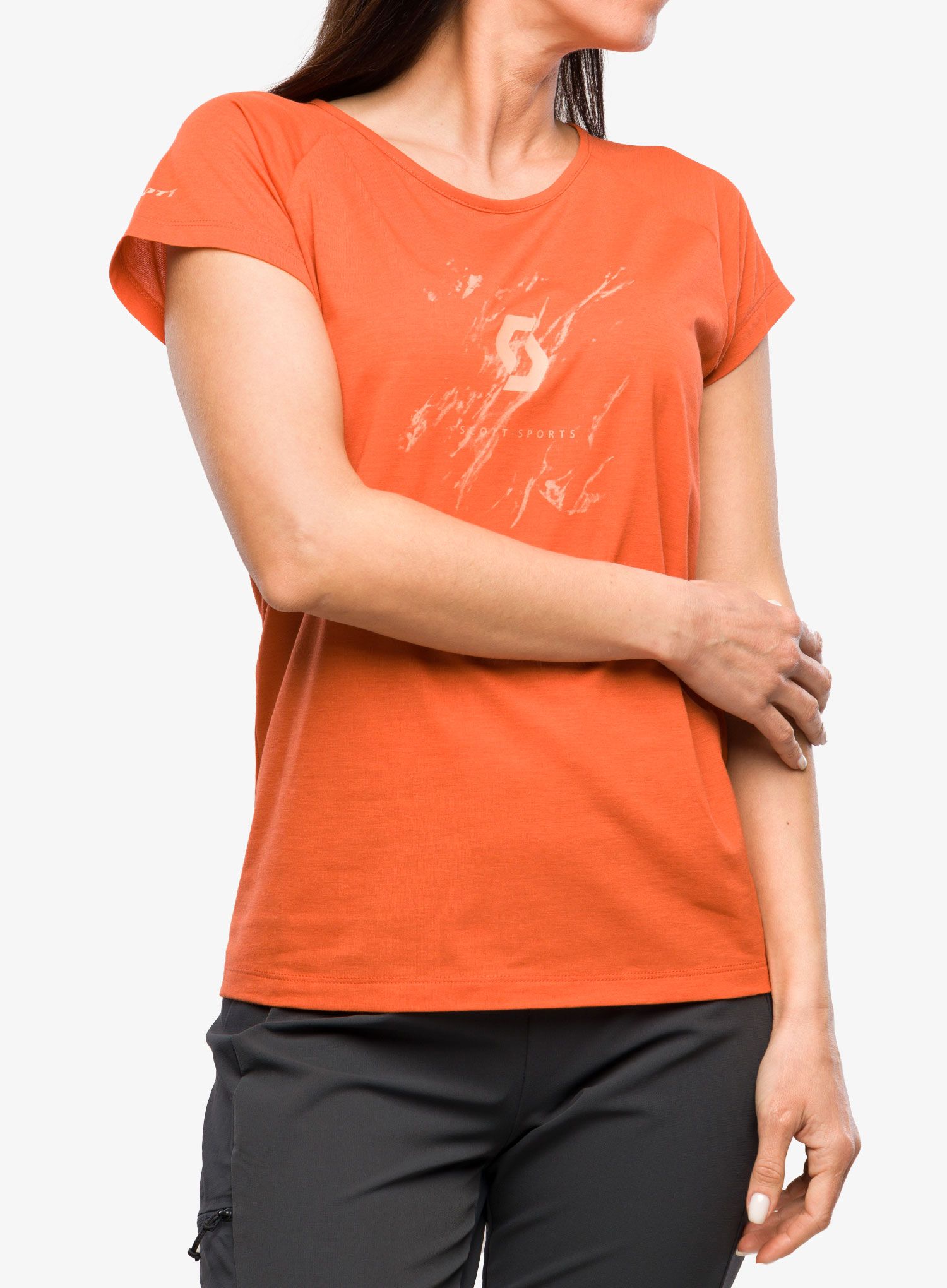 Ženska športna majica SCOTT Shirt Defined DRI S/S - braze orange