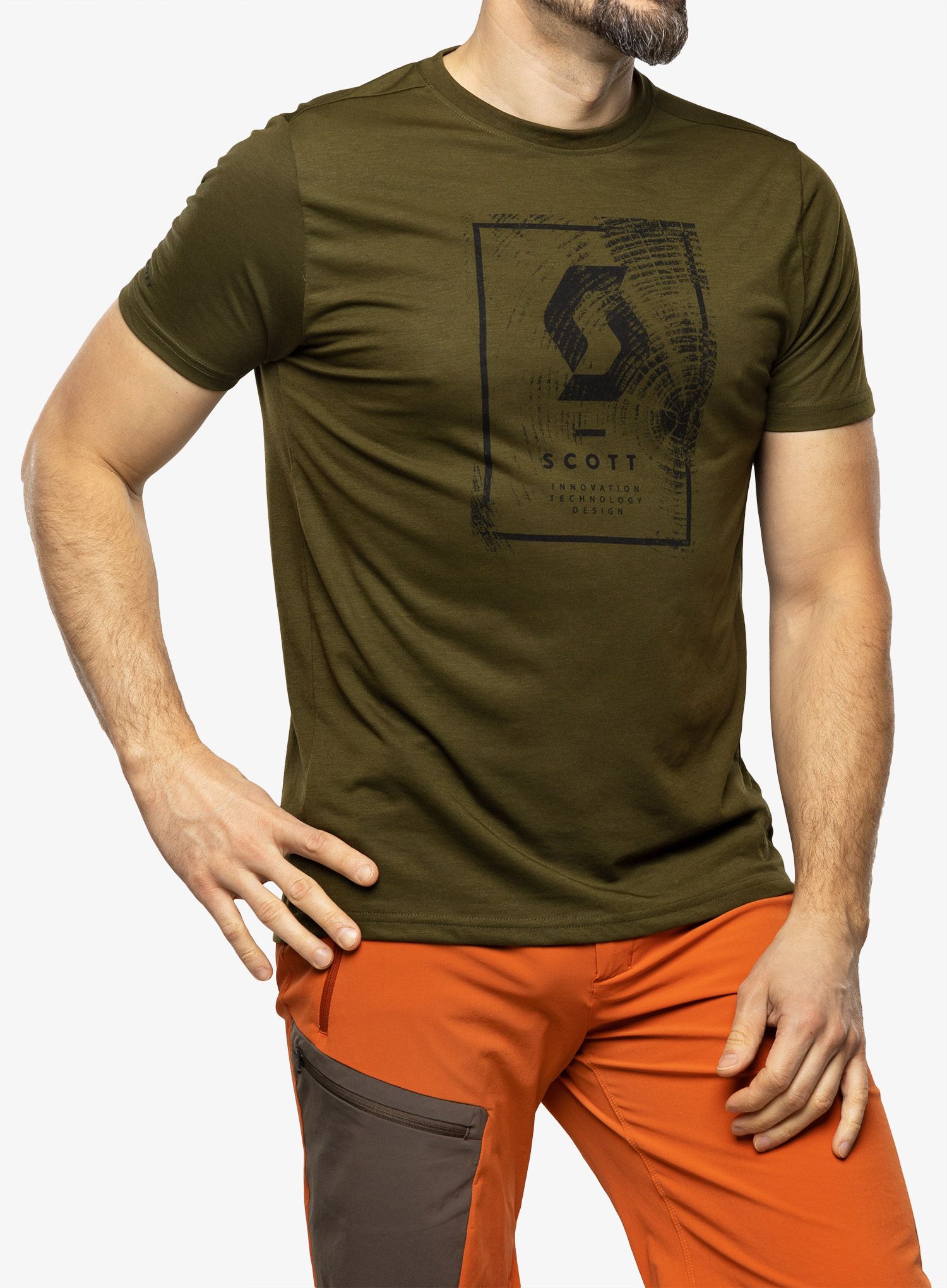 Športna majica SCOTT Shirt Defined DRI S/S - fir green