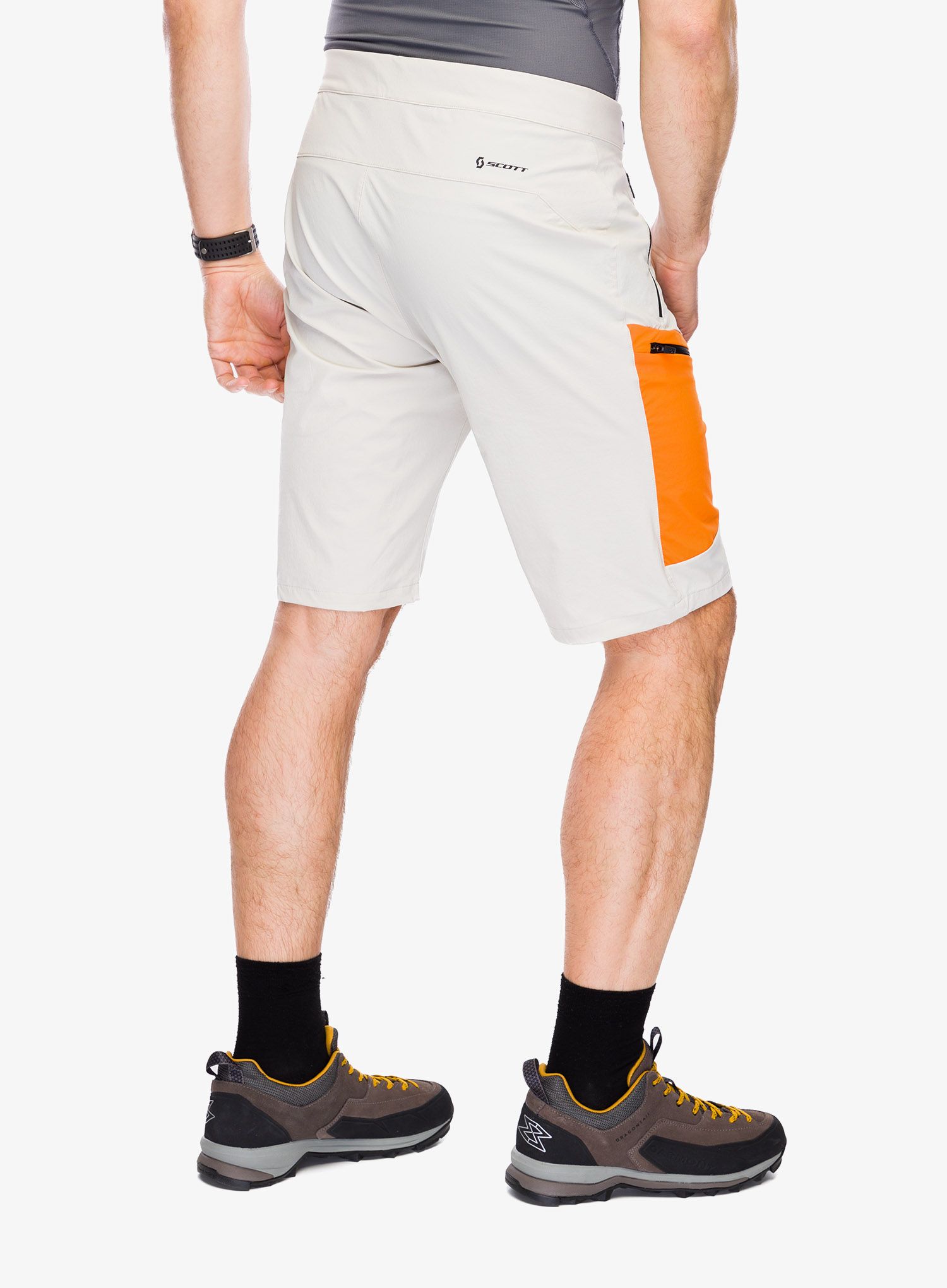 Pohodniške kratke hlače SCOTT Short Explorair Light - dust white/flash orange