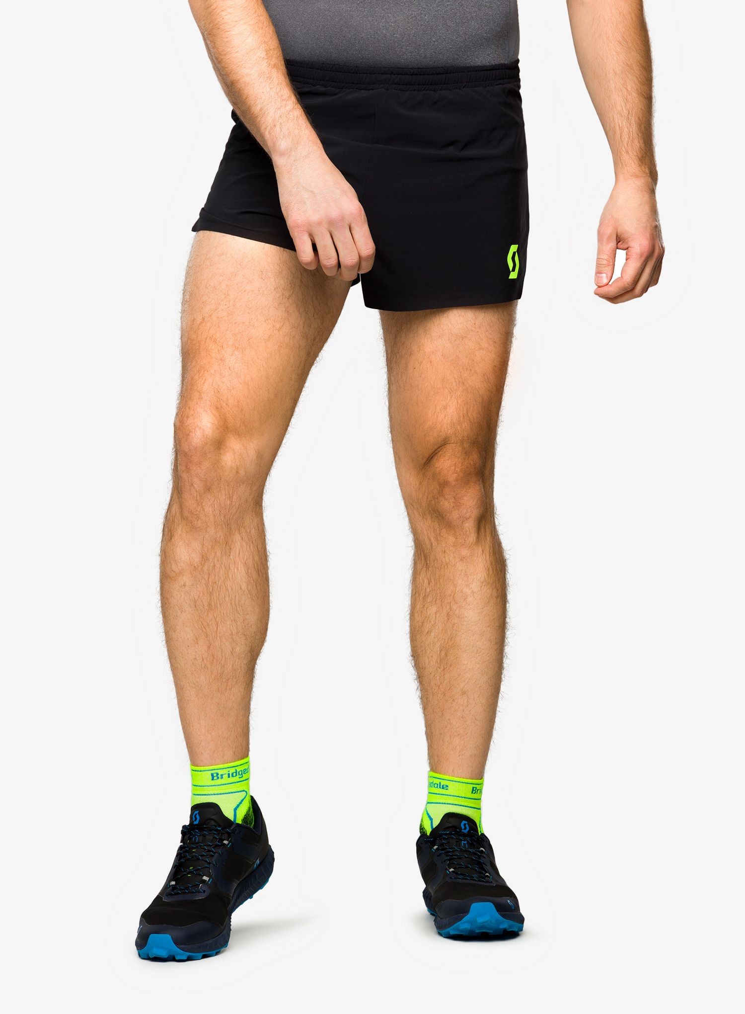 Tekaške kratke hlače SCOTT Split Shorts RC Run - black/yellow