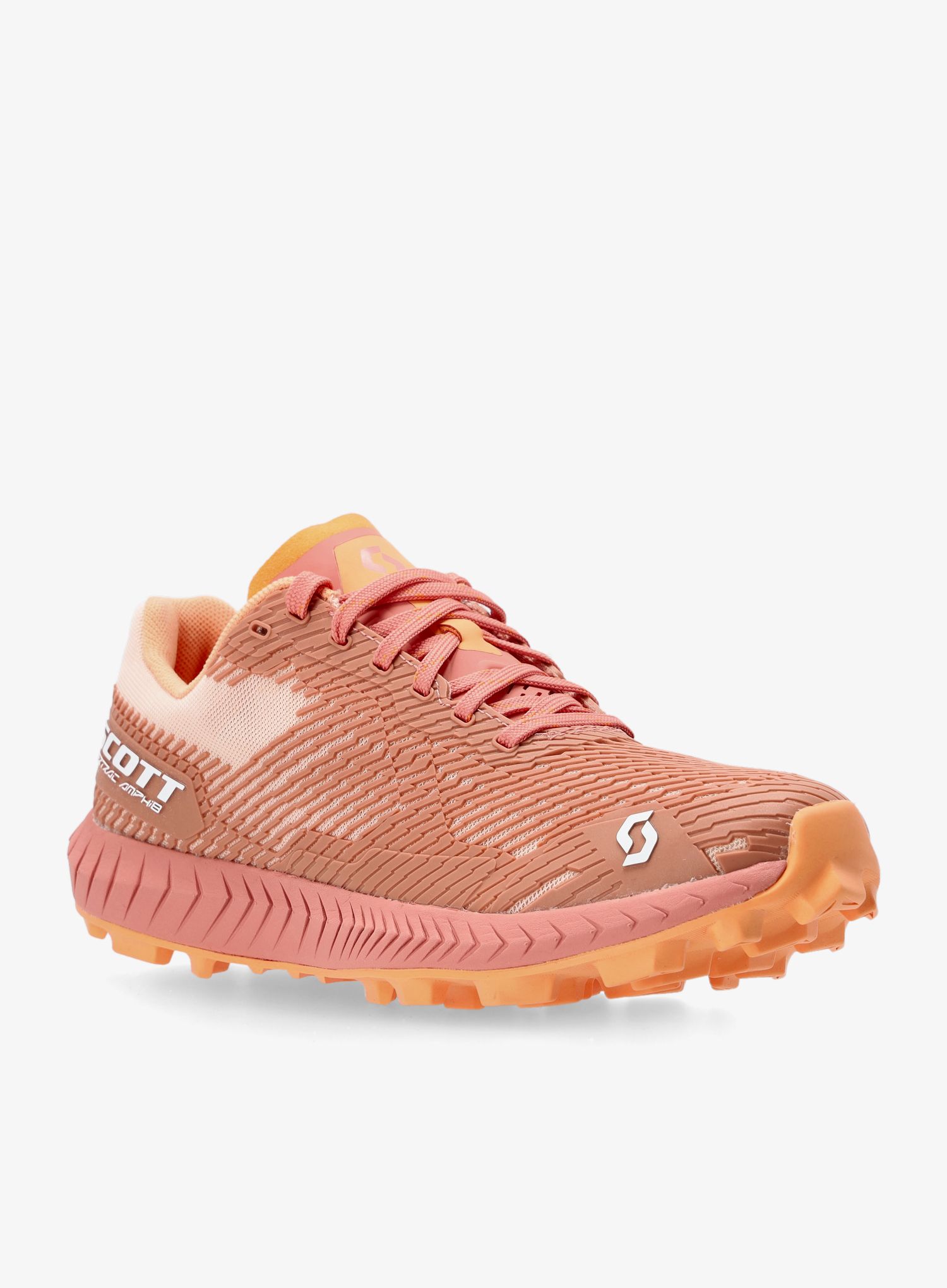 Ženski tekaški čevlji SCOTT Supertrac Amphib - terra red/melon orange